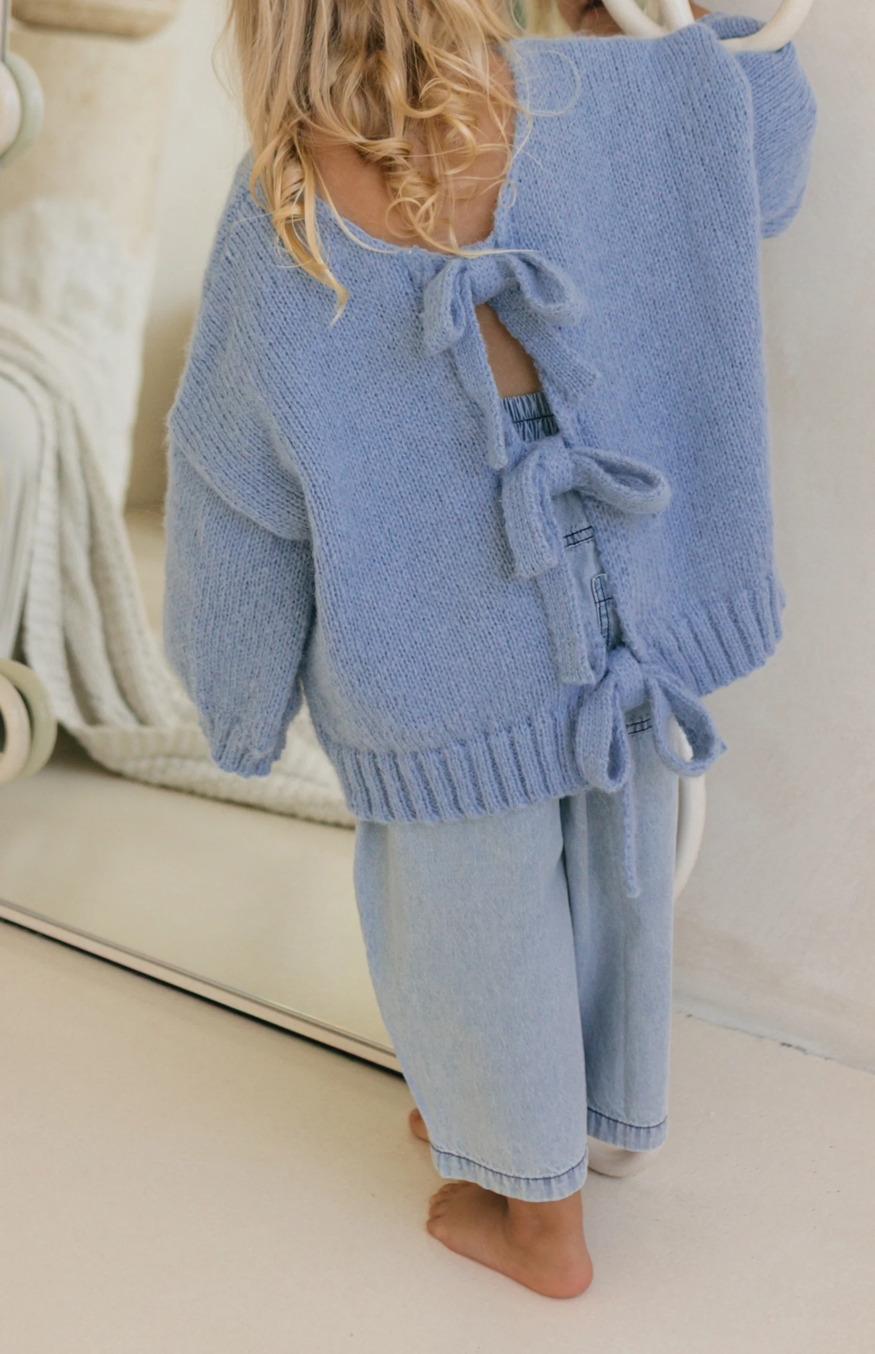 AGNES TIE BACK KNIT - BLUE - Image 5