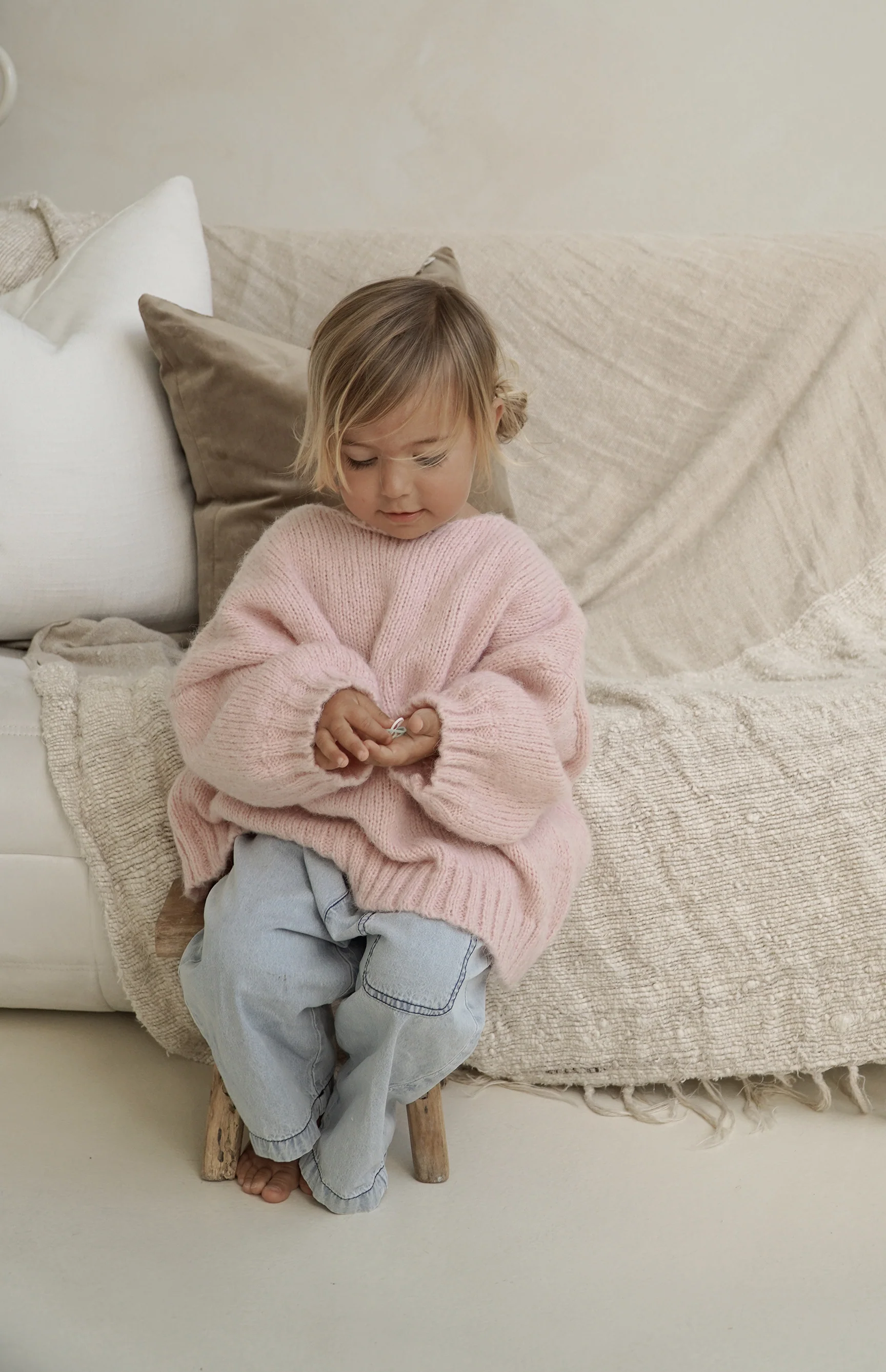 AGNES TIE BACK KNIT - BLUSH - Image 2