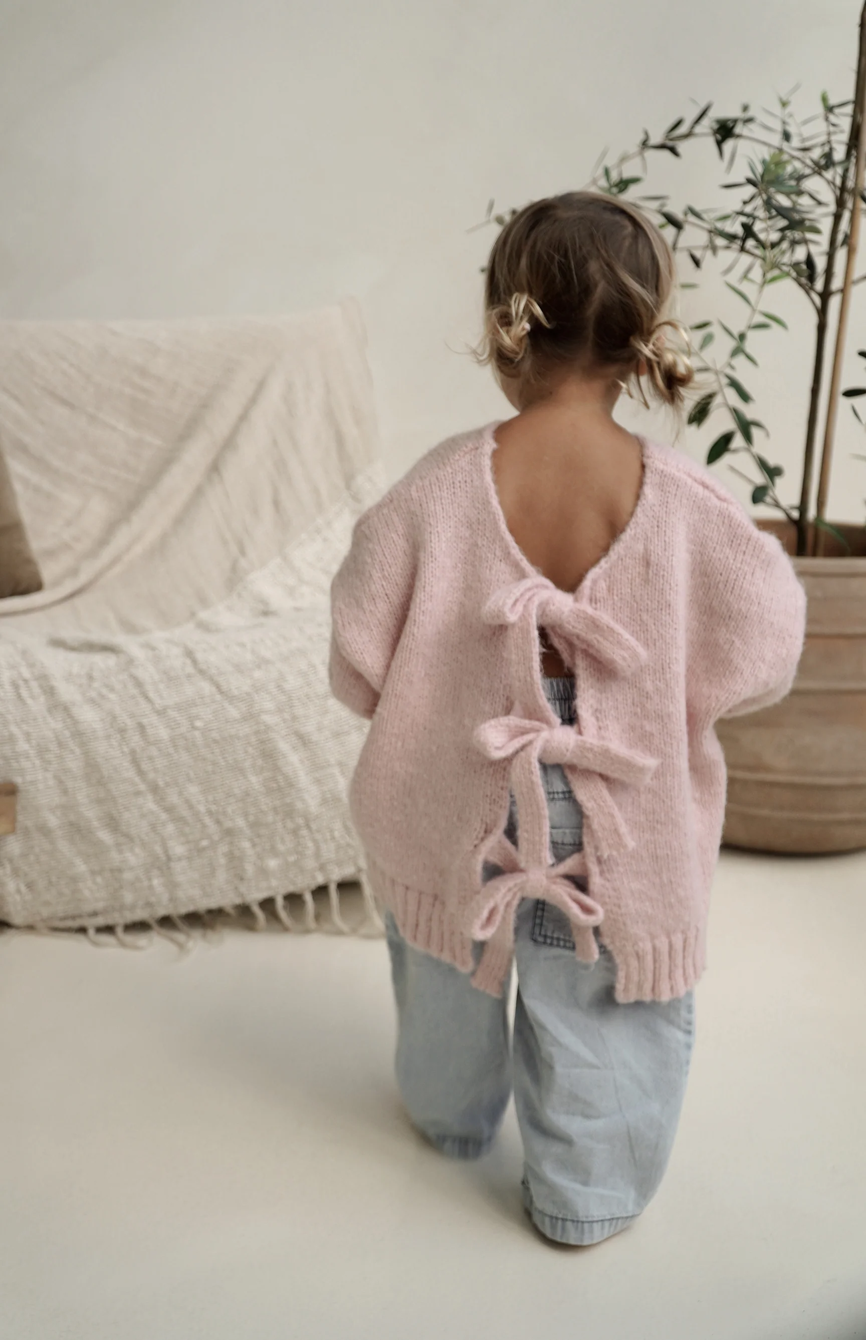 AGNES TIE BACK KNIT - BLUSH - Image 4