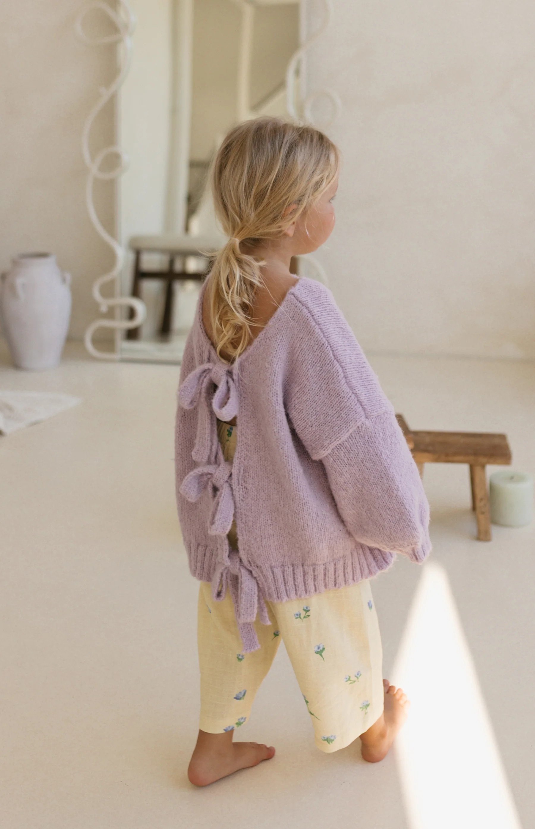 AGNES TIE BACK KNIT - LILAC