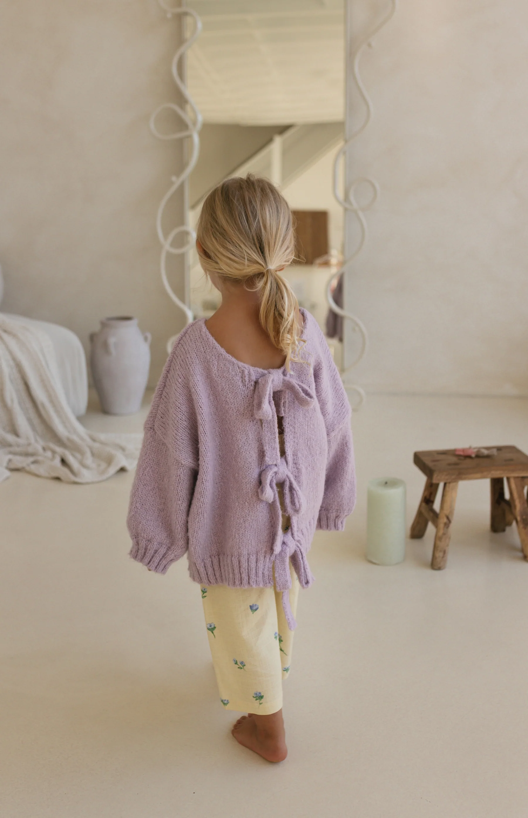 AGNES TIE BACK KNIT - LILAC - Image 5