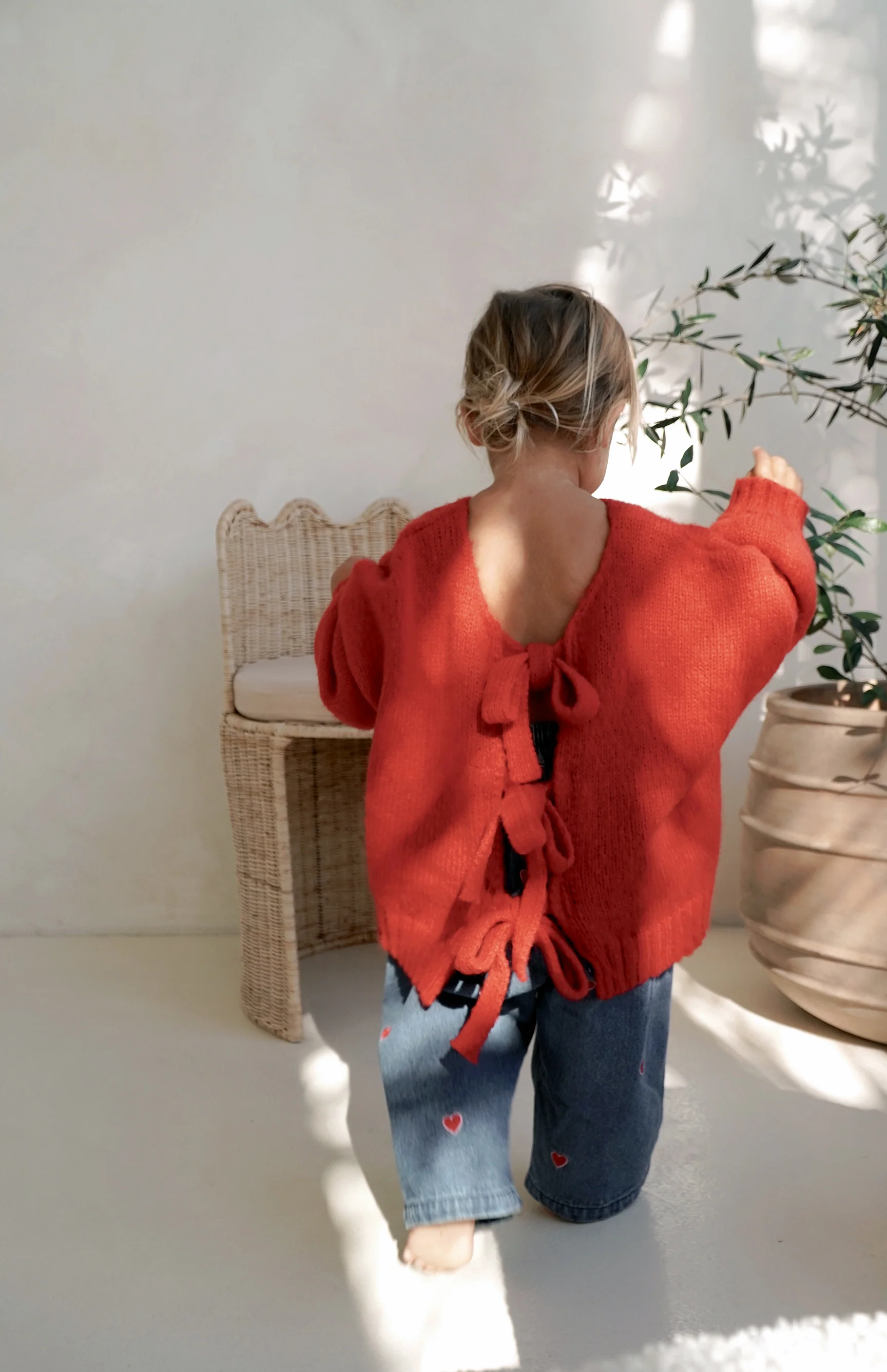 AGNES TIE BACK KNIT - RED - Image 10