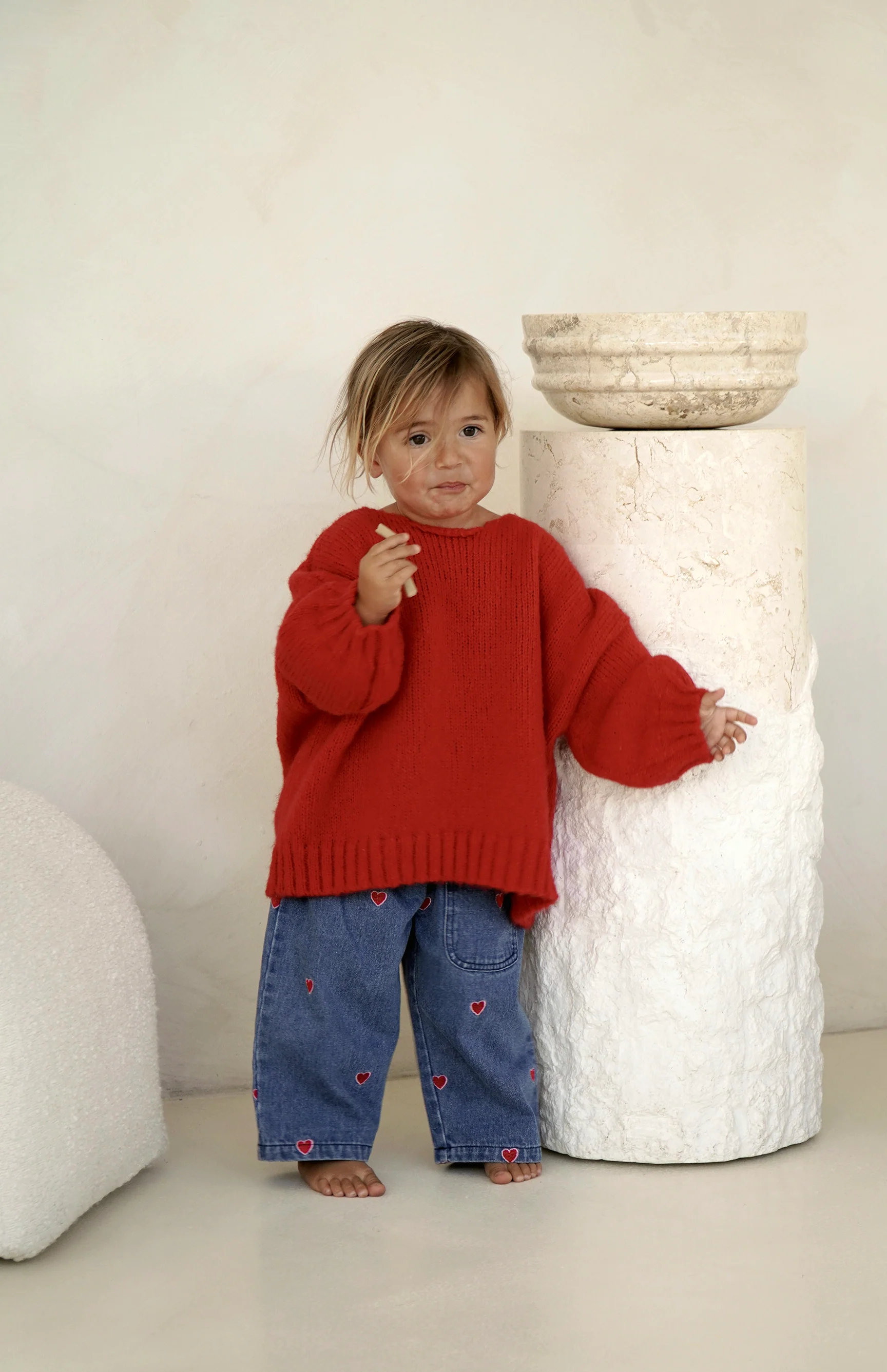 AGNES TIE BACK KNIT - RED - Image 2