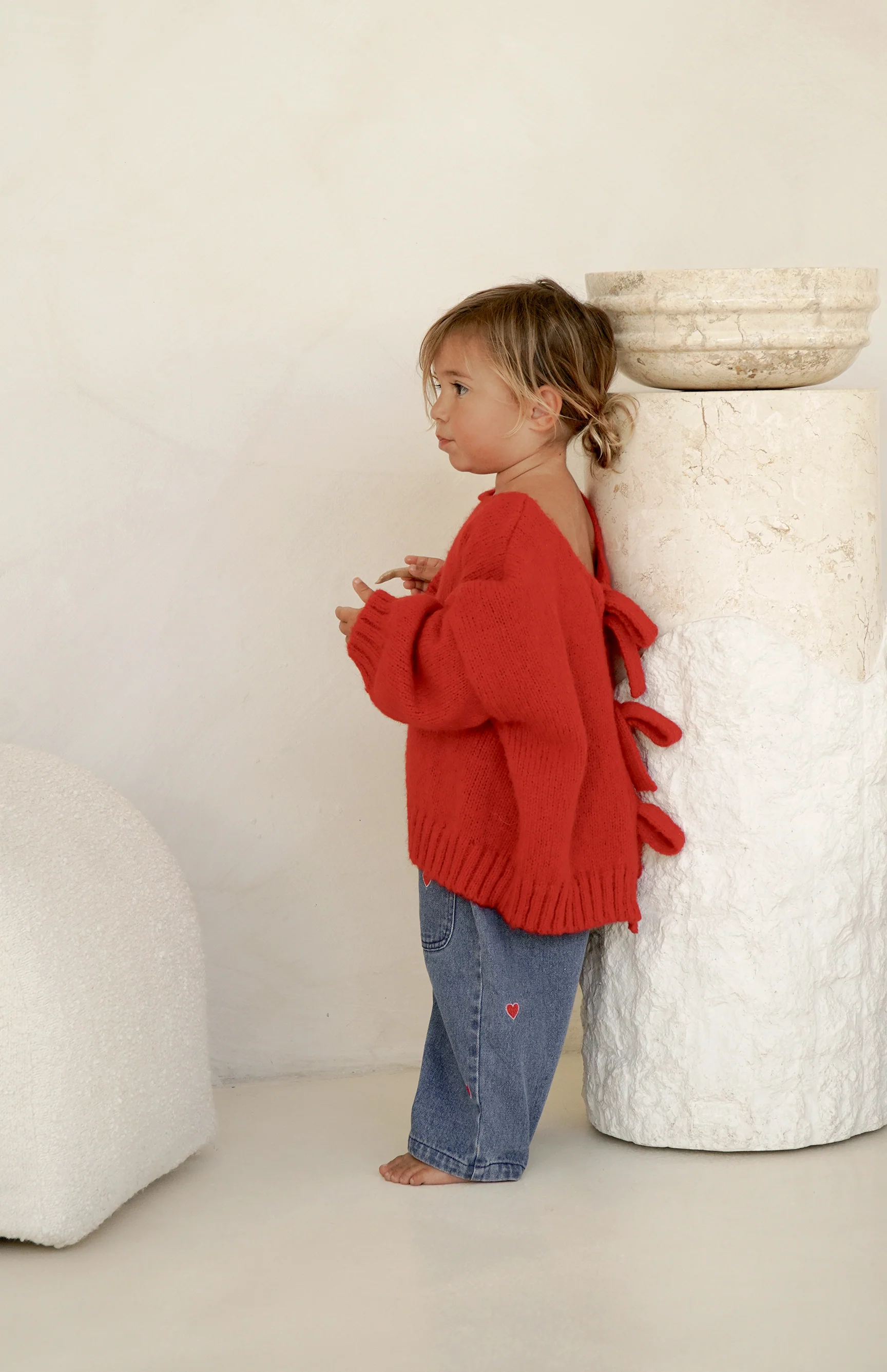 AGNES TIE BACK KNIT - RED - Image 3