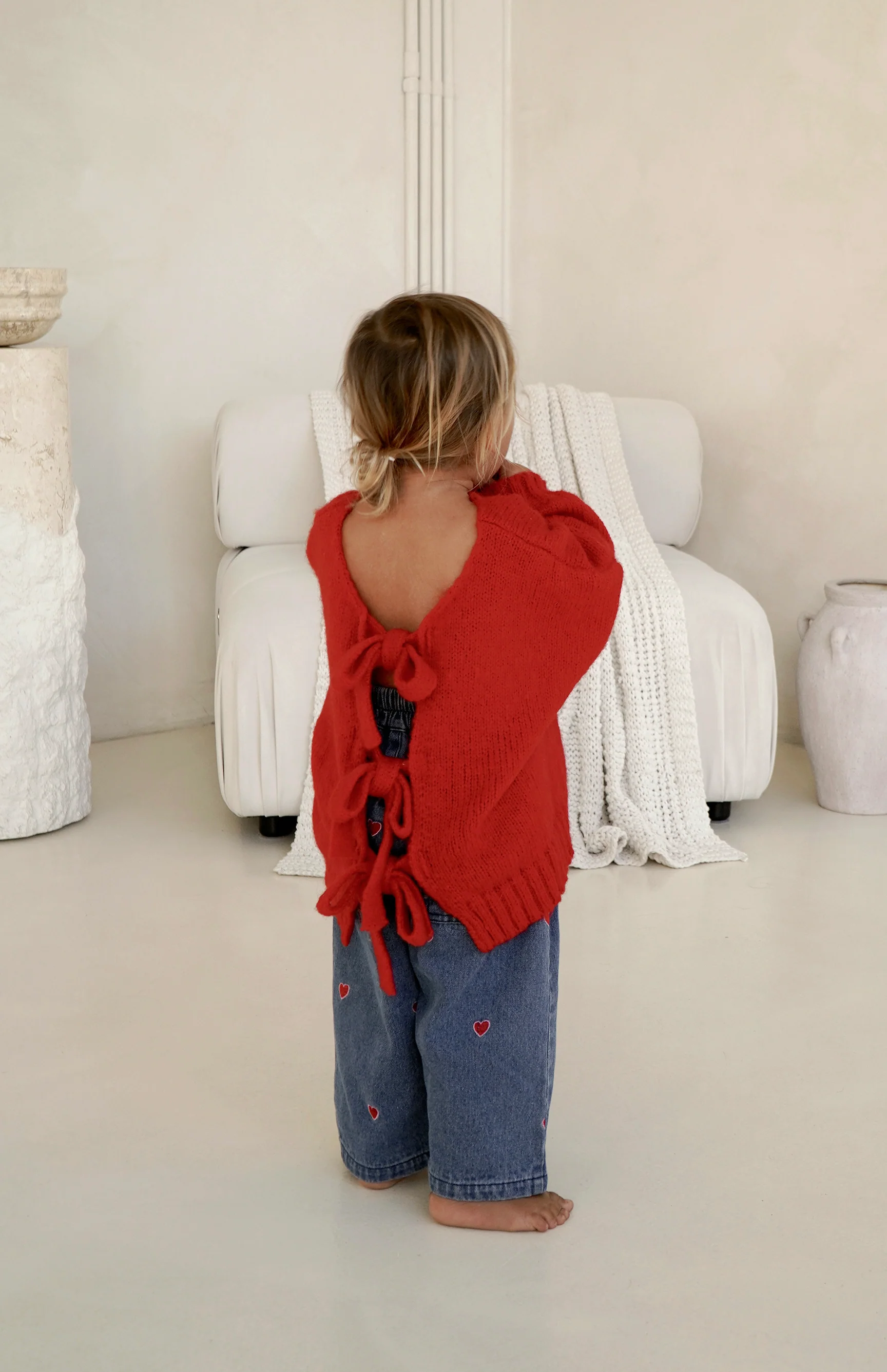 AGNES TIE BACK KNIT - RED - Image 4