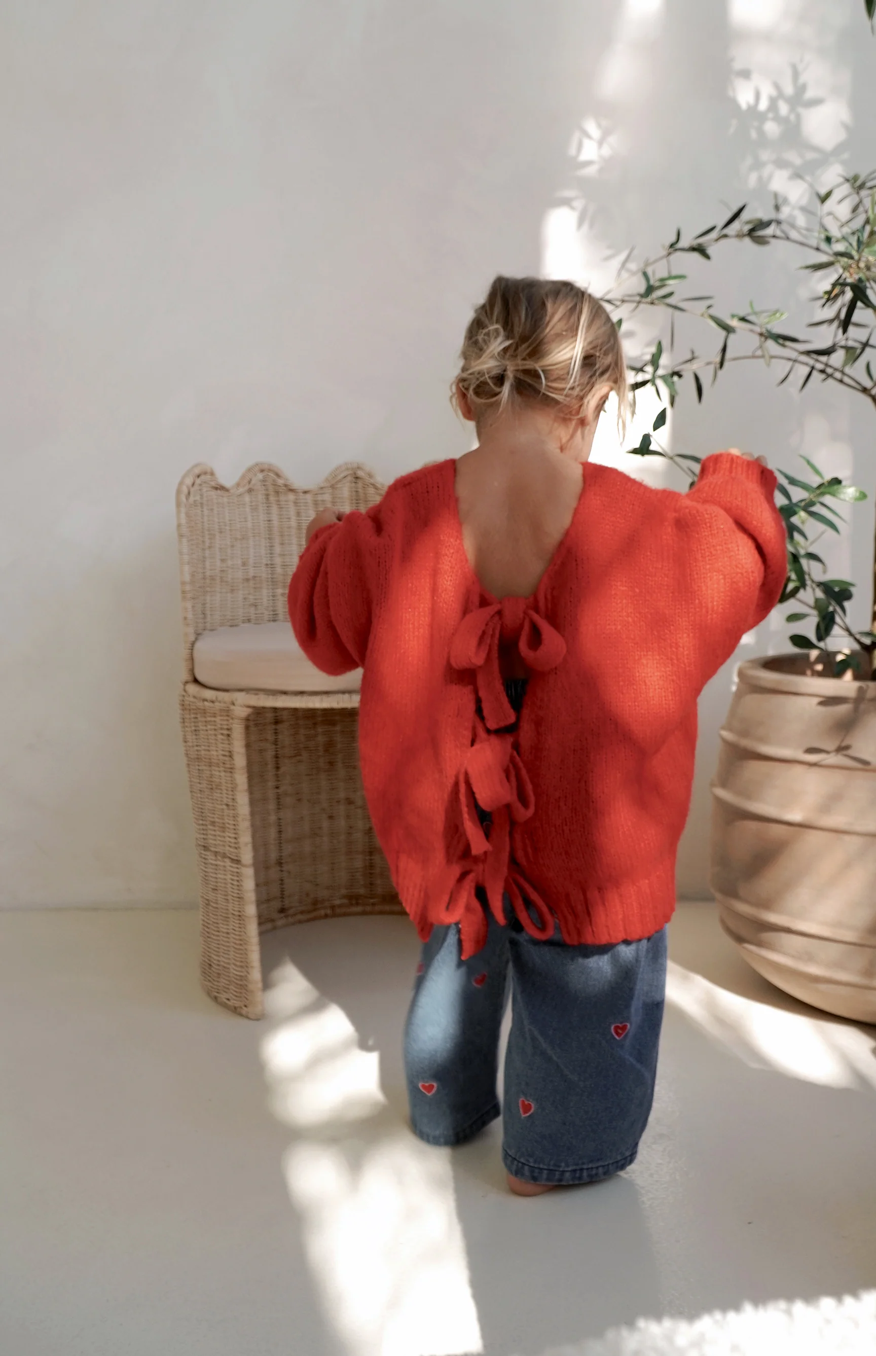 AGNES TIE BACK KNIT - RED - Image 6