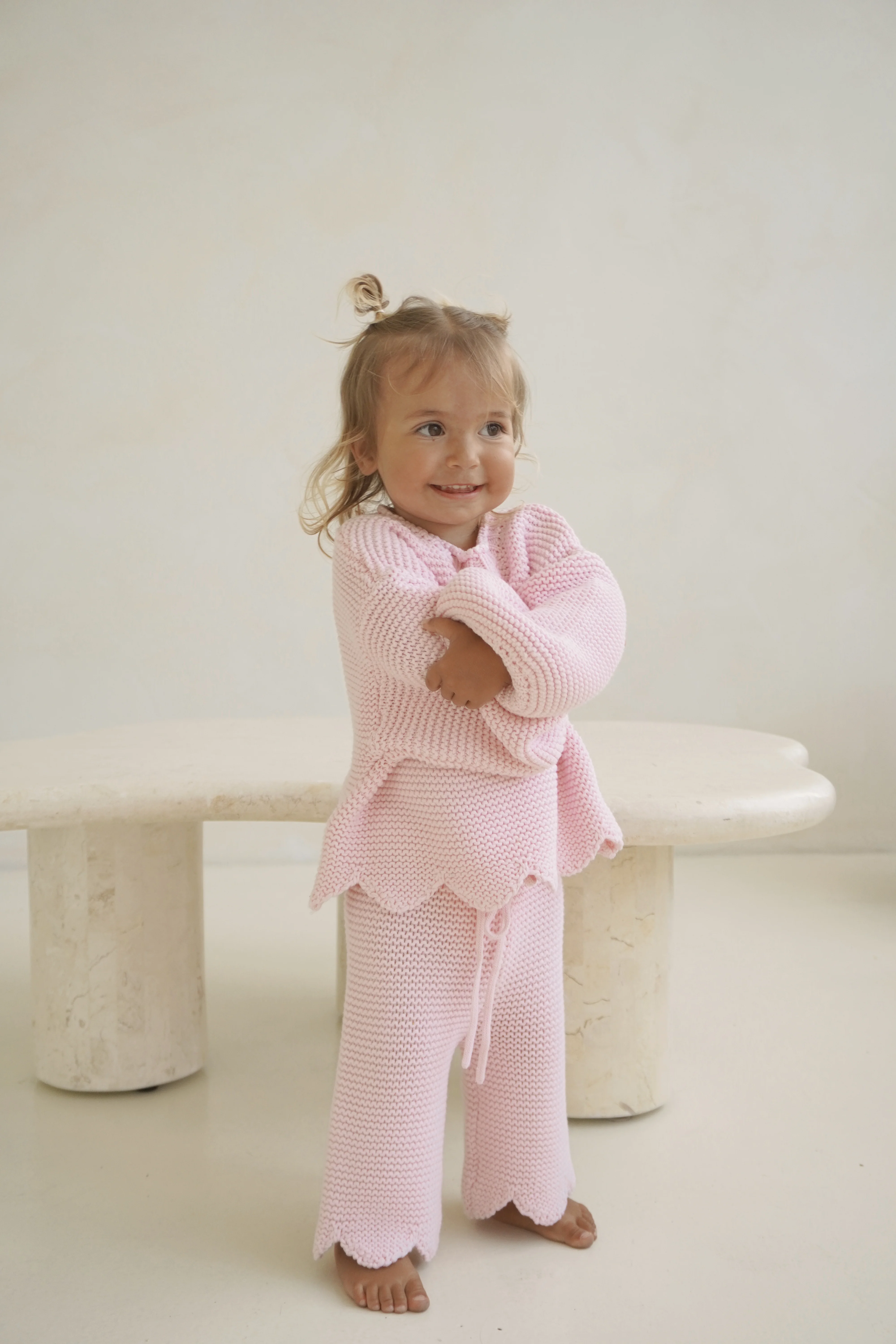 AUDREY FLOUNCE SLEEVE KNIT - PINK - Image 2