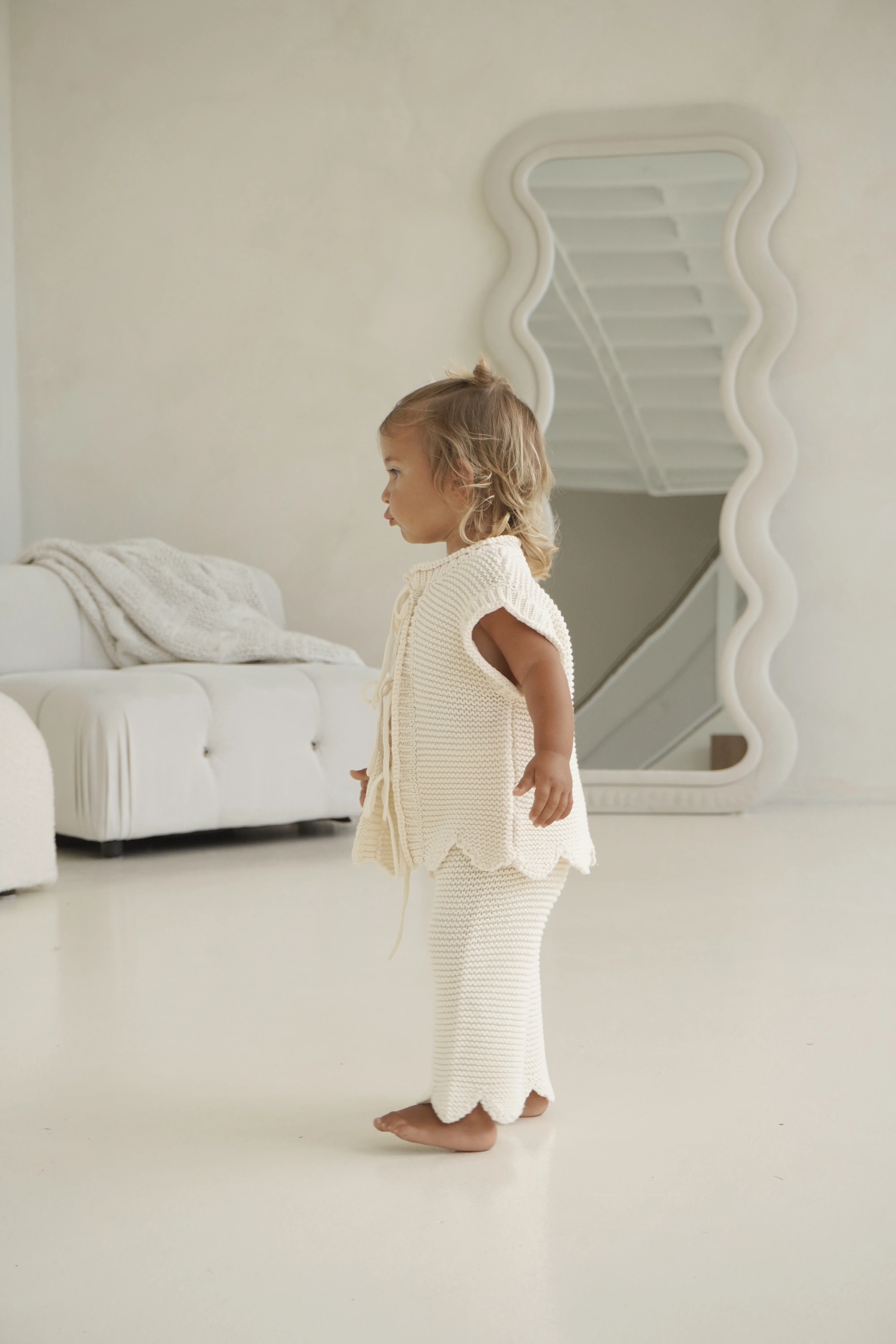 AUDREY KNIT PANT - CREAM - Image 5