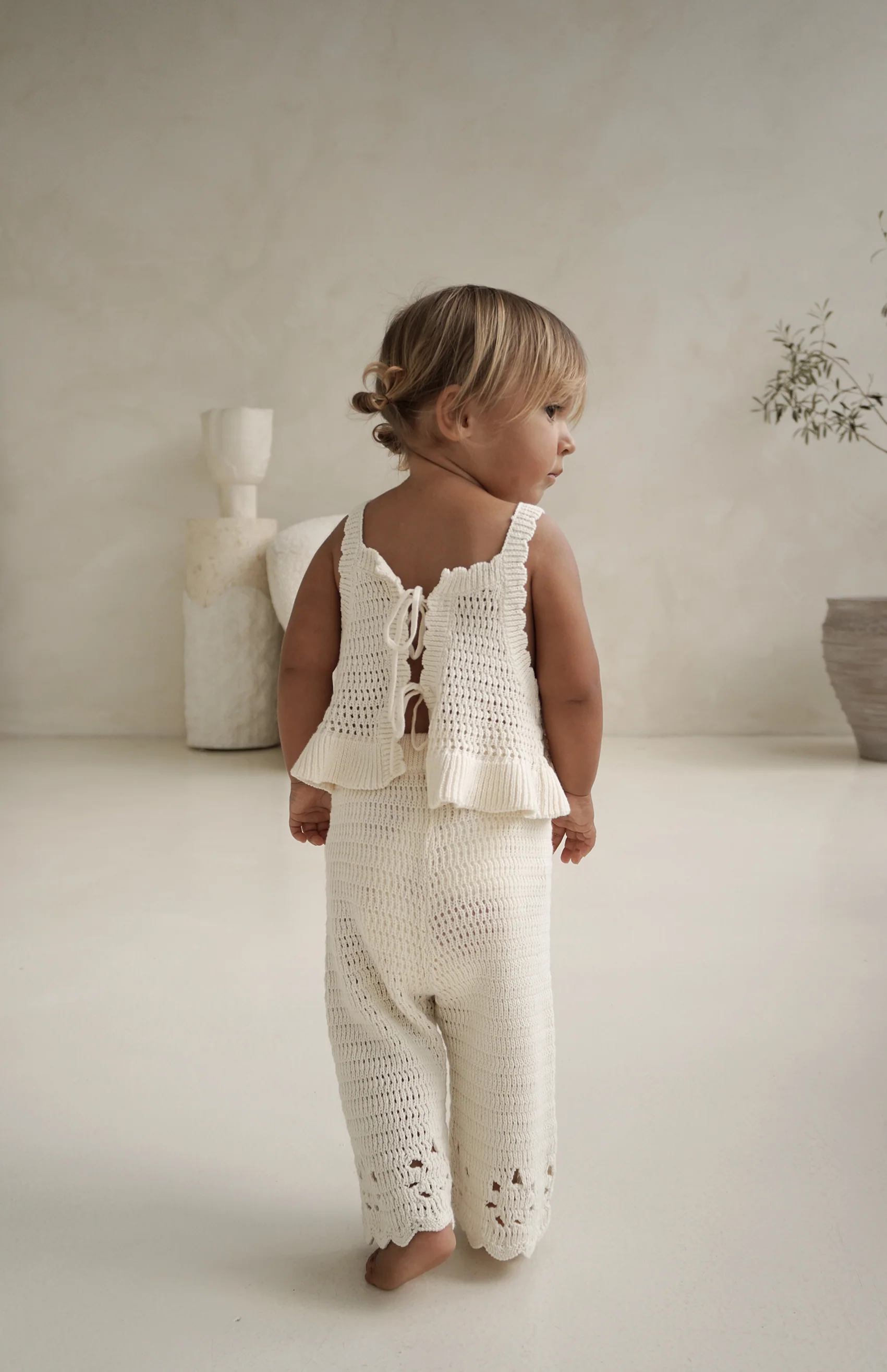AVA CROCHET PANT - CREAM - Image 5