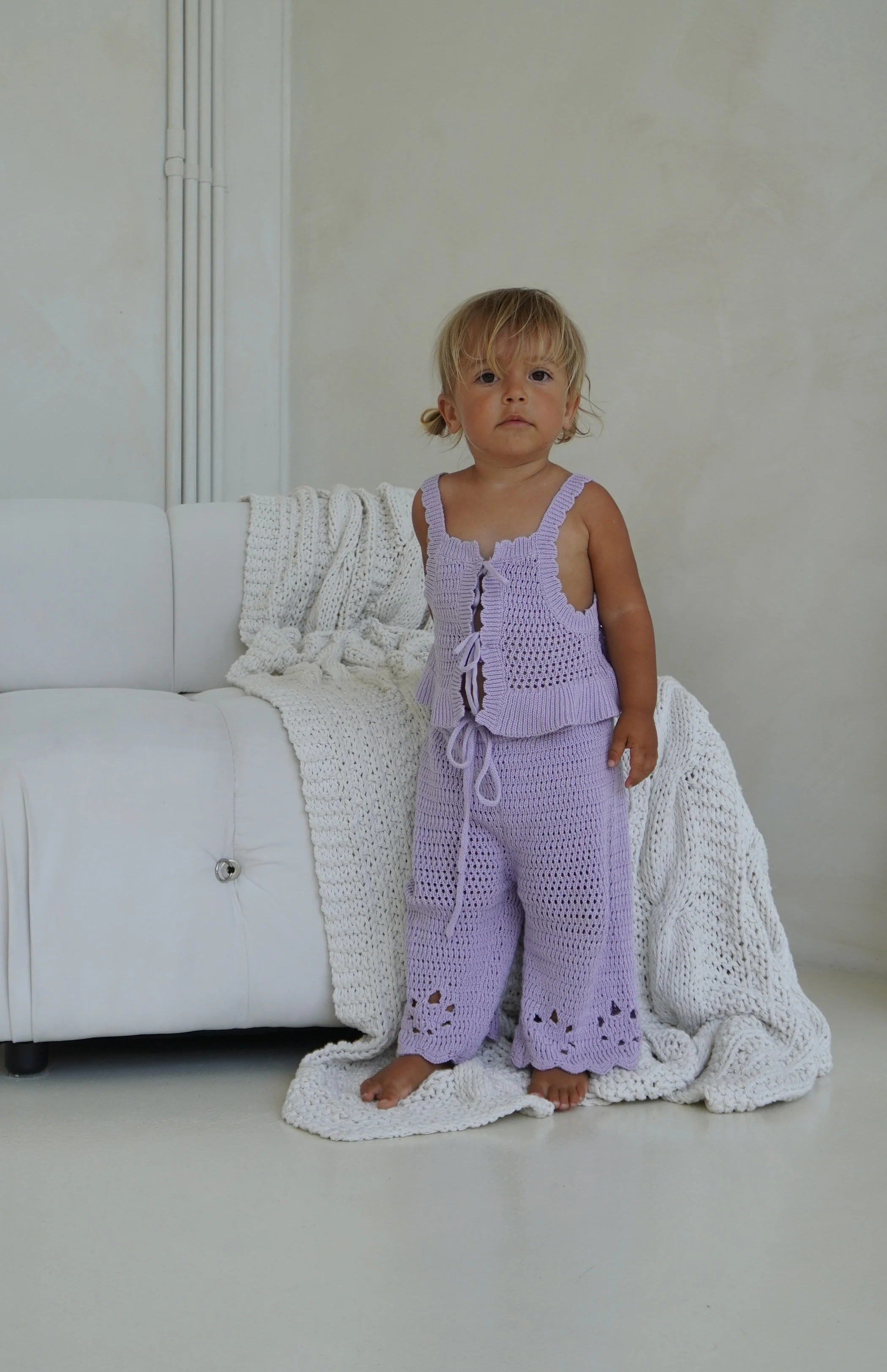 AVA CROCHET PANT - LILAC