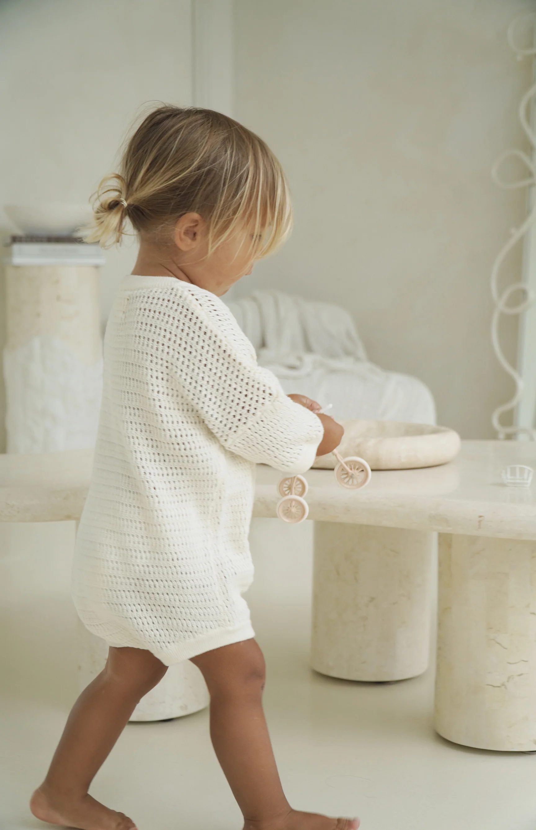 AVA CROCHET ROMPER - CREAM - Image 5