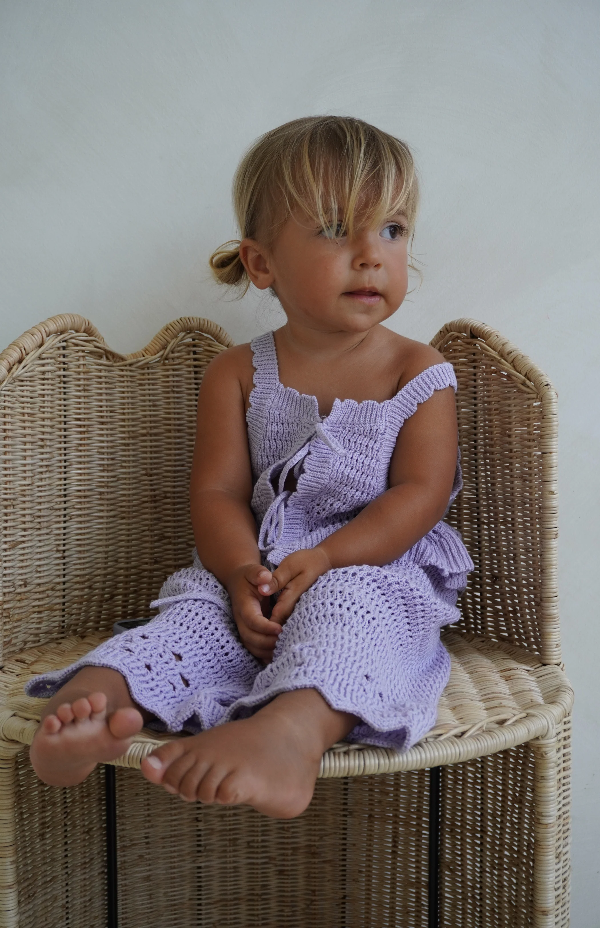 AVA CROCHET TOP - LILAC