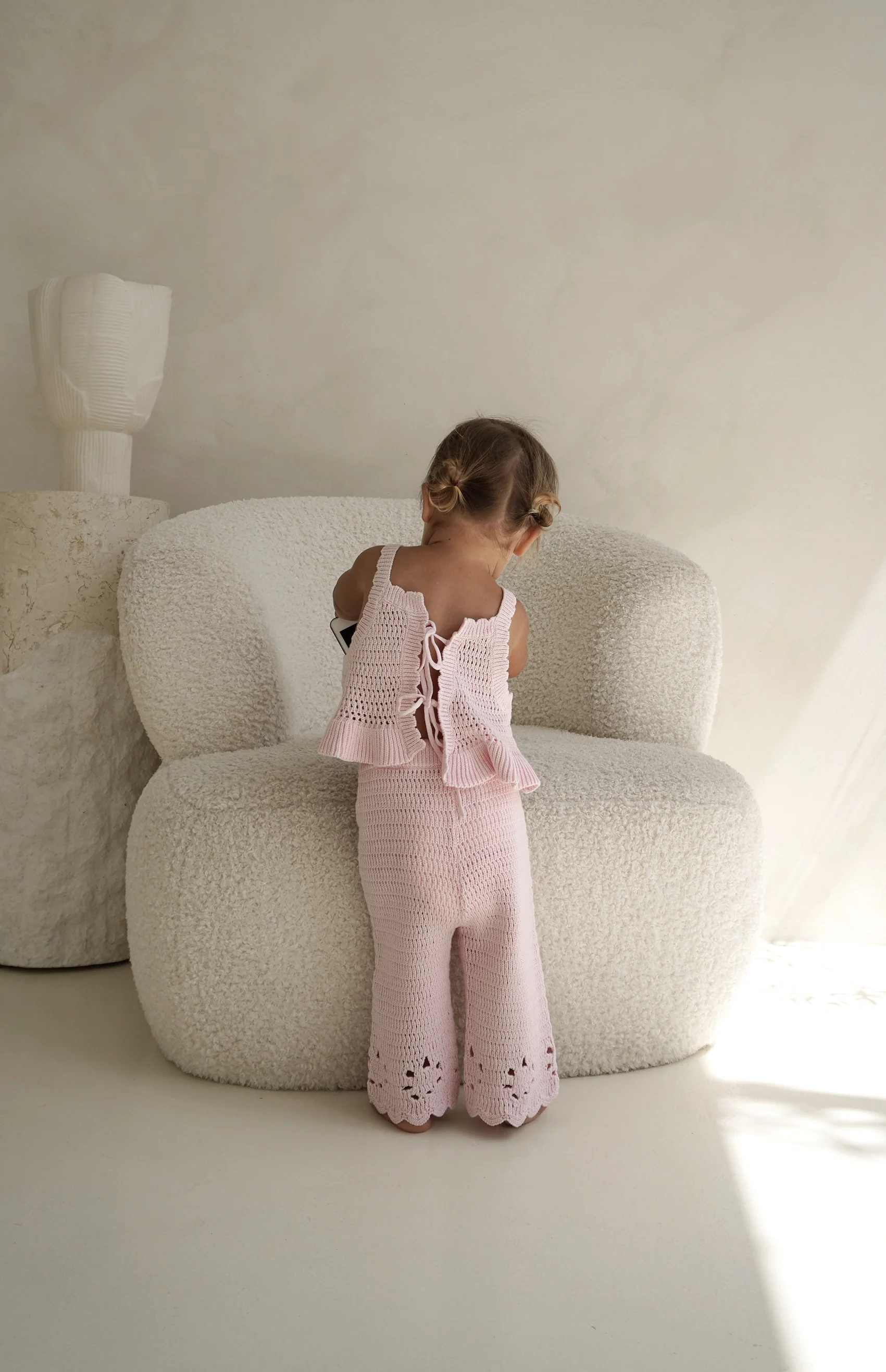 AVA CROCHET TOP - PINK - Image 4