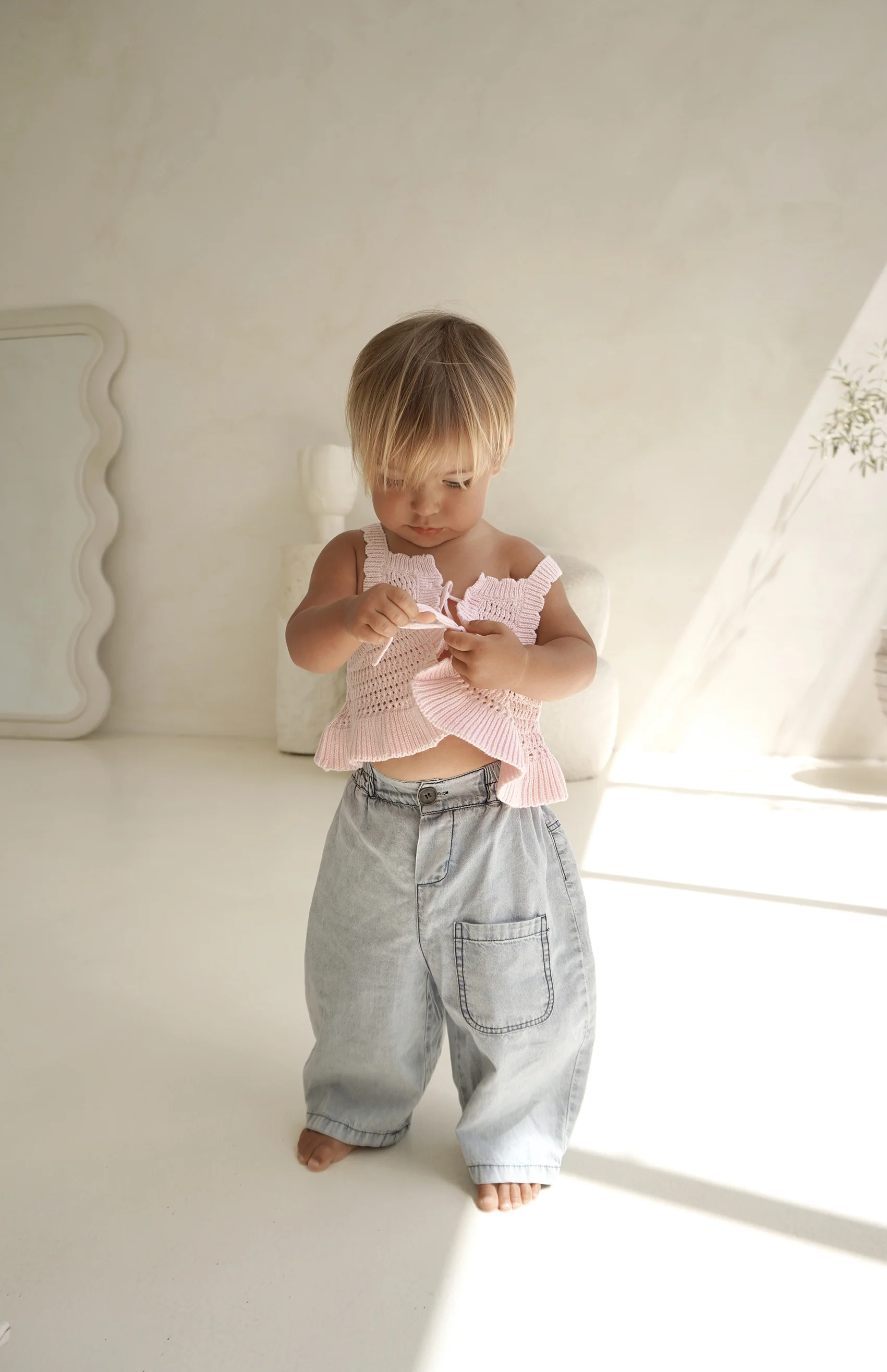 AVA CROCHET TOP - PINK - Image 9