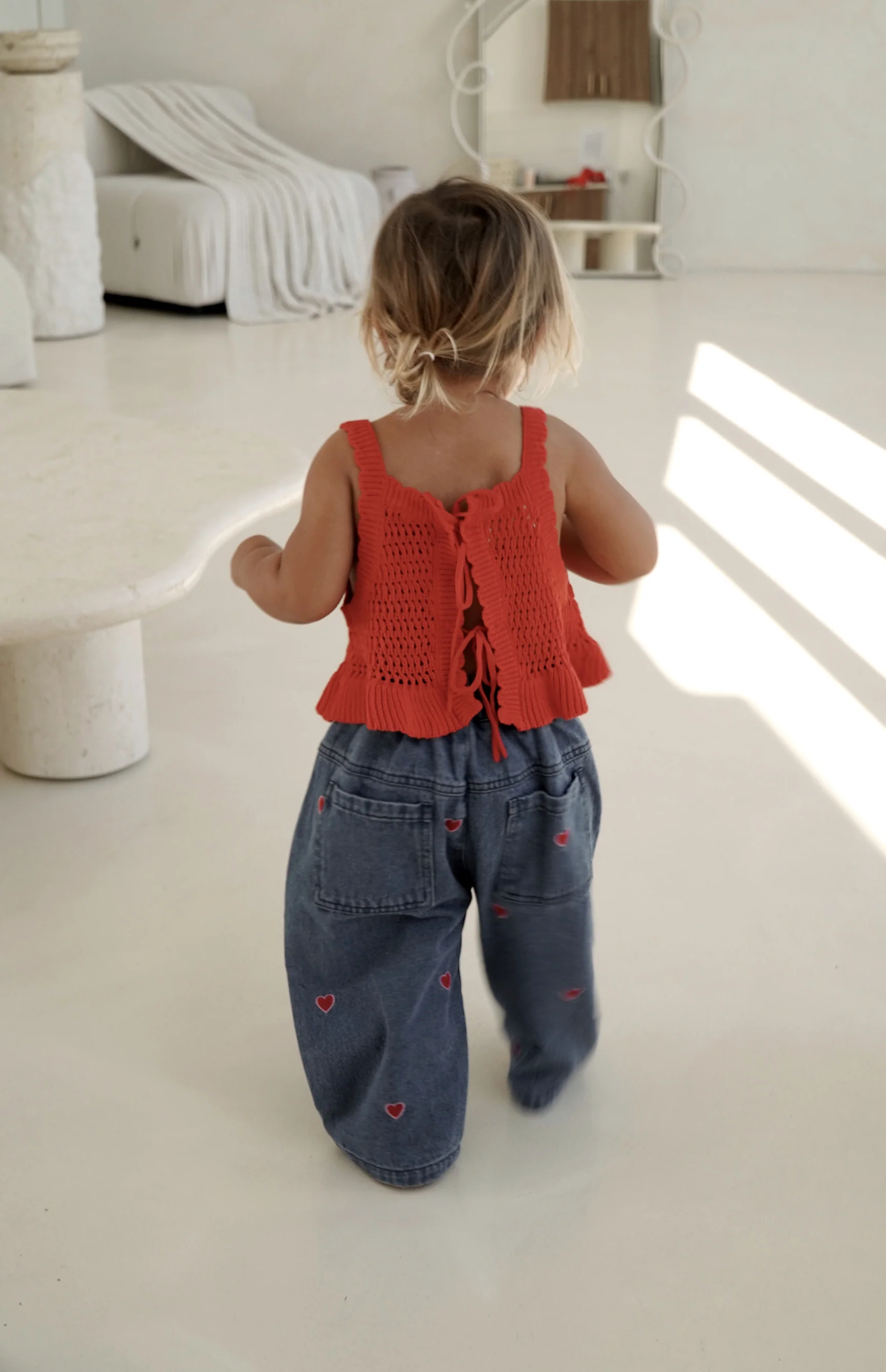 AVA CROCHET TOP - RED - Image 2