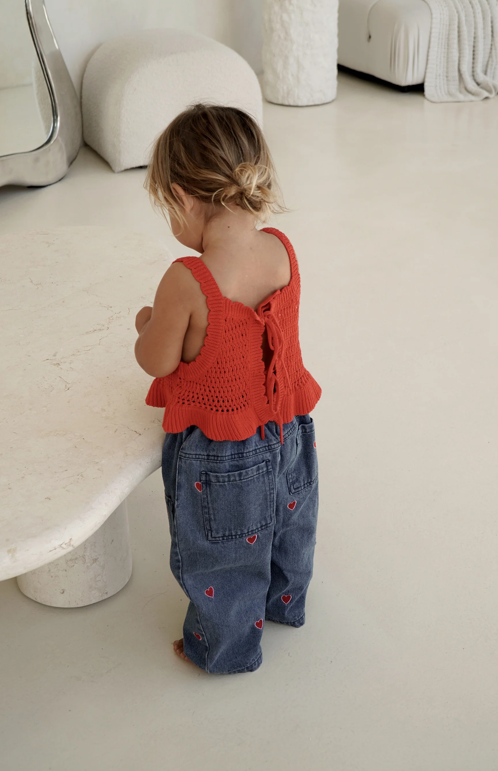 AVA CROCHET TOP - RED - Image 5