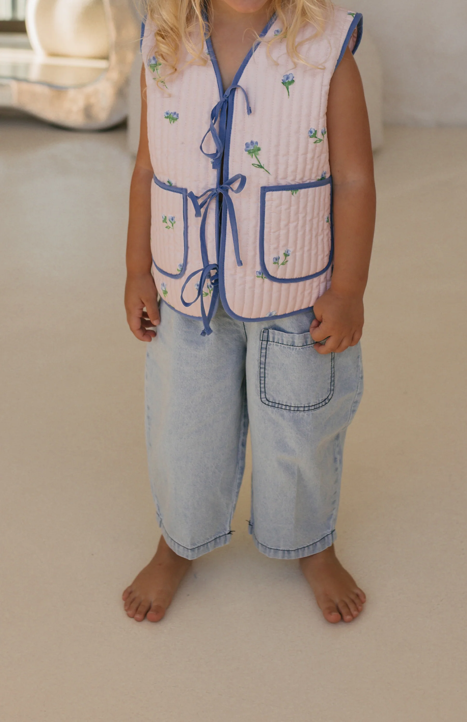 BELLE FLEUR FRONT TIE VEST - BLUSH - Image 7
