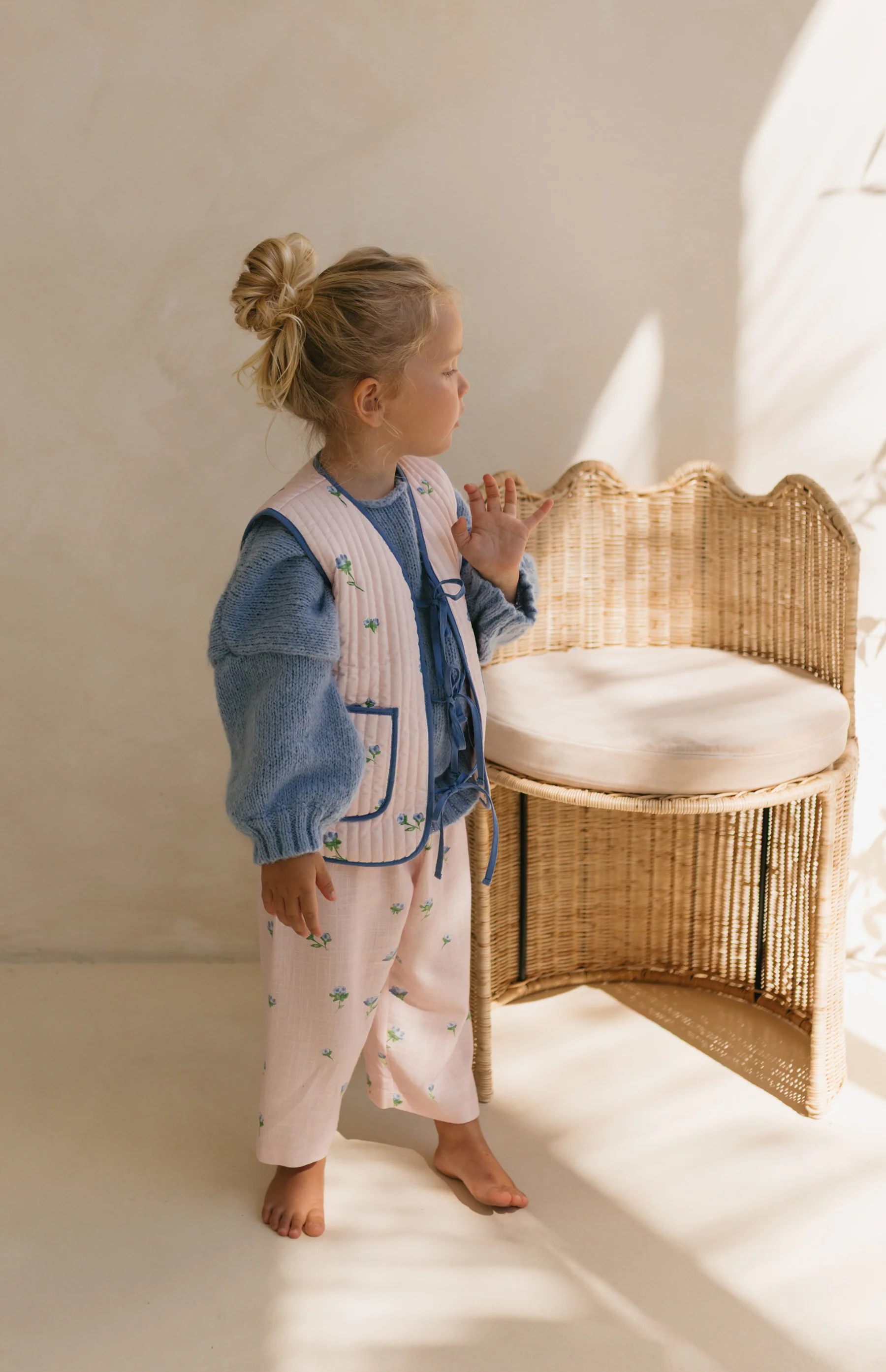 BELLE FLEUR FRONT TIE VEST - BLUSH - Image 9