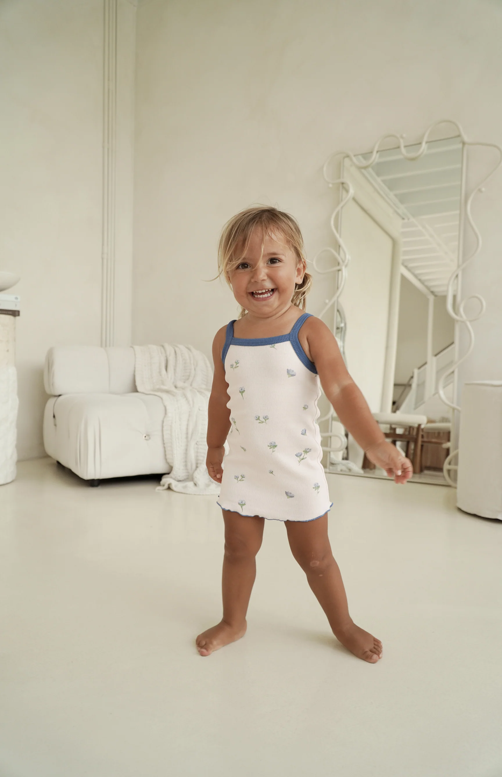 BELLE FLEUR RIBBED DRESS - BLUSH - Image 7