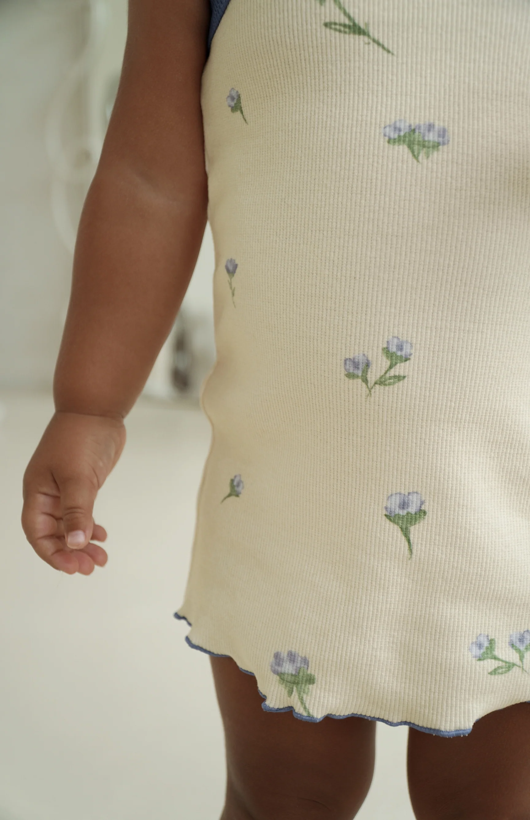 BELLE FLEUR RIBBED DRESS - LEMON - Image 3
