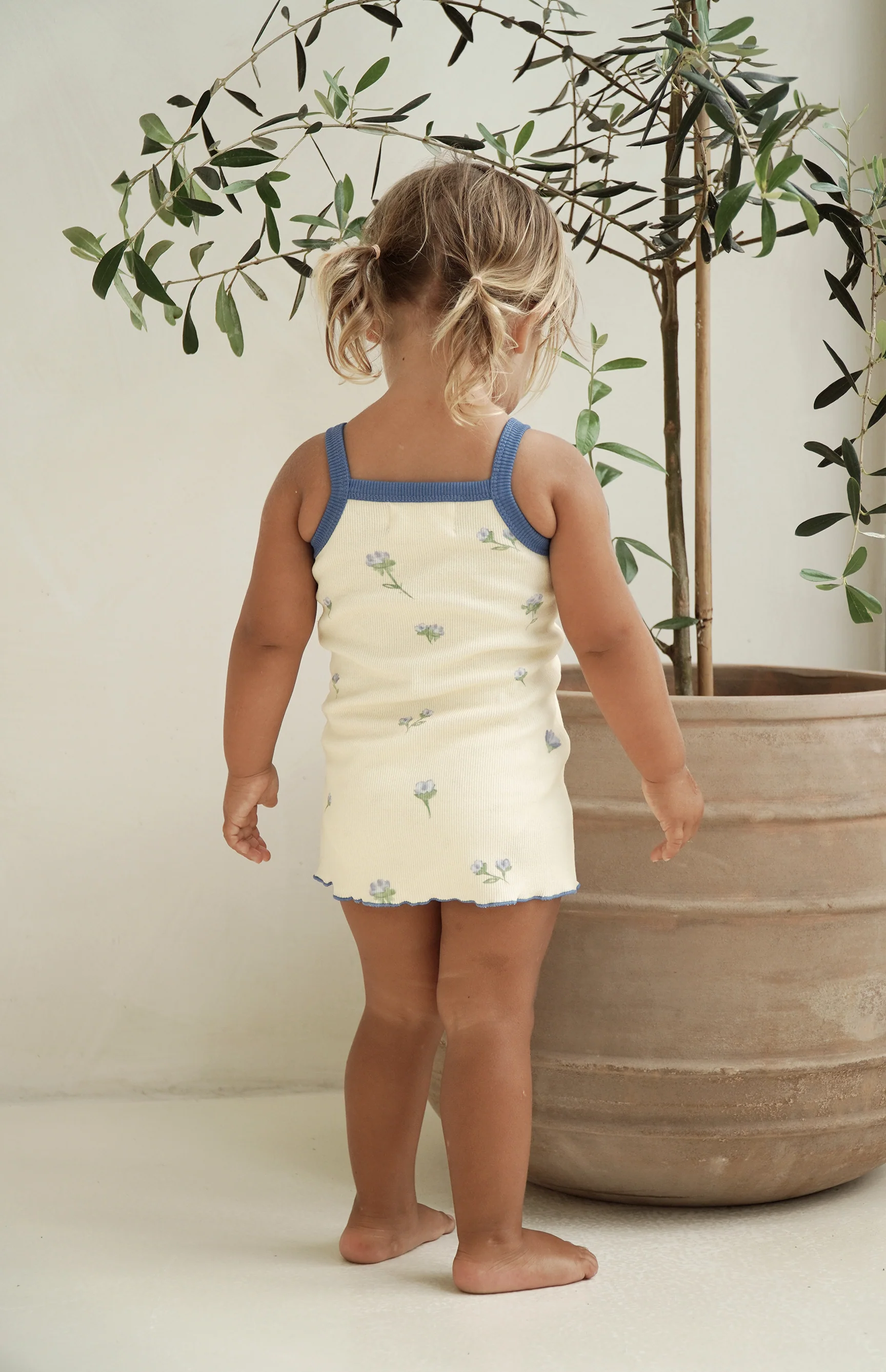BELLE FLEUR RIBBED DRESS - LEMON - Image 4