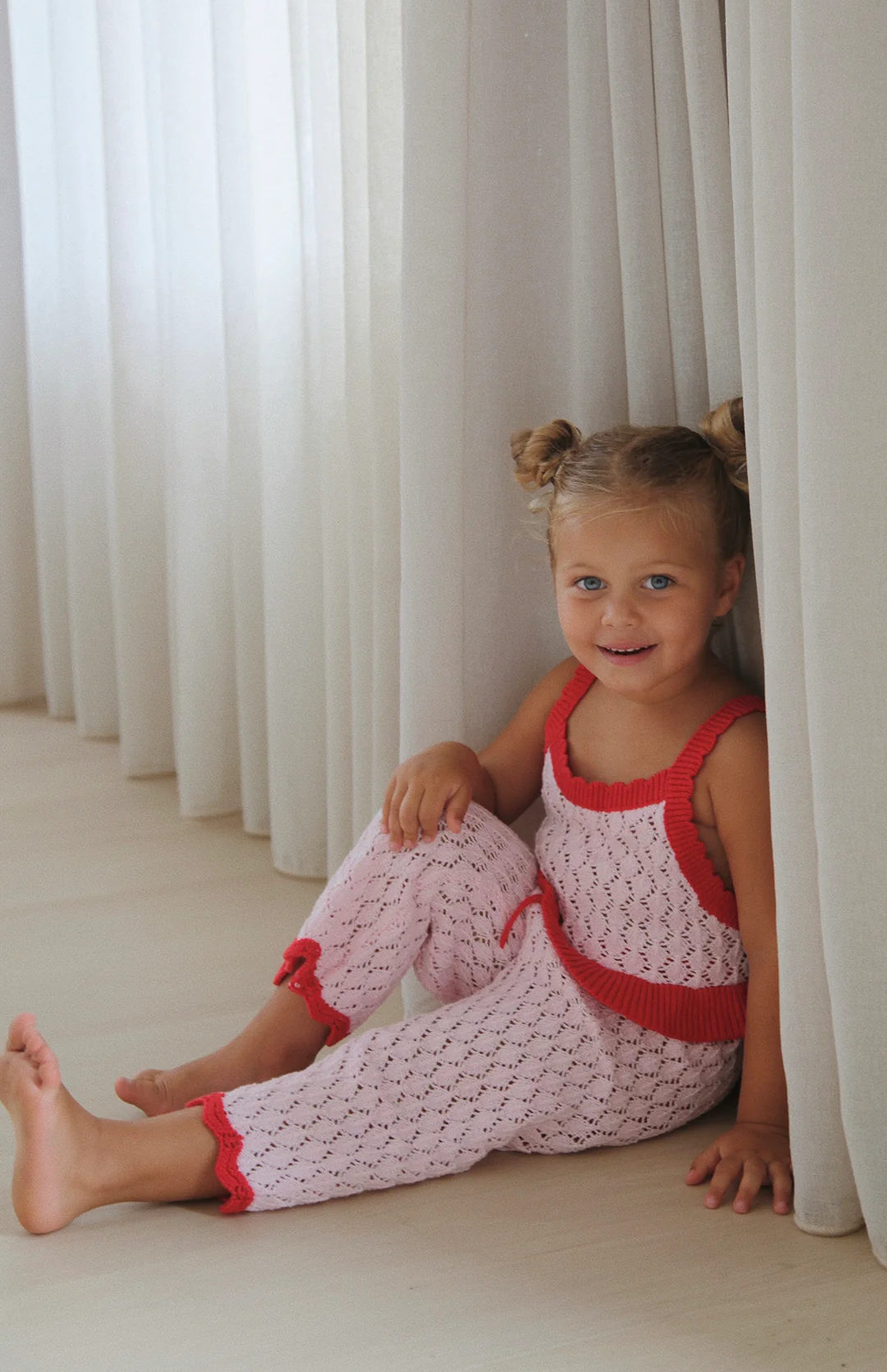 BIRDIE CROCHET PANT - PINK/RED - Image 8