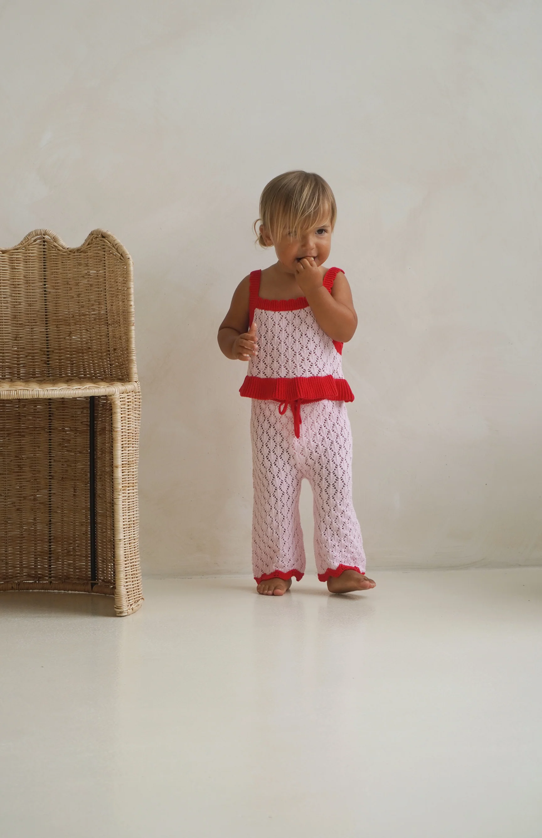 BIRDIE CROCHET TOP - PINK/RED - Image 5