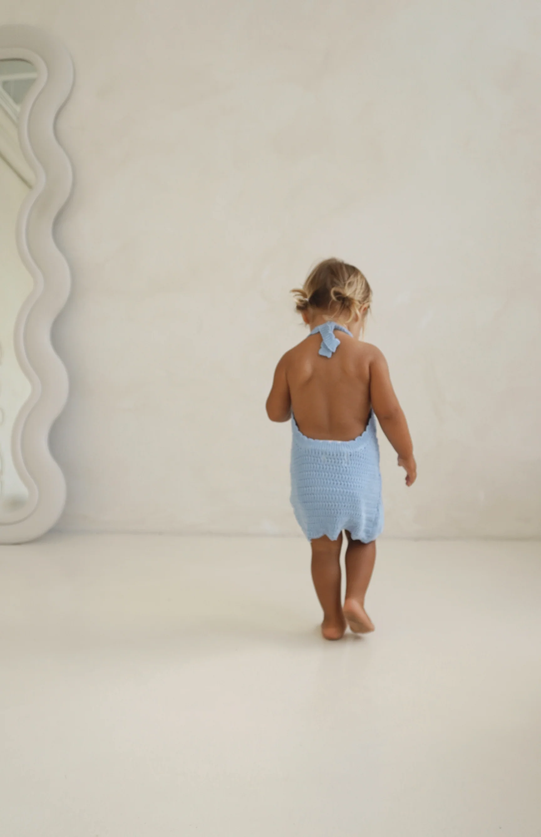 BIRDIE HALTER CROCHET DRESS - AZURE - Image 5
