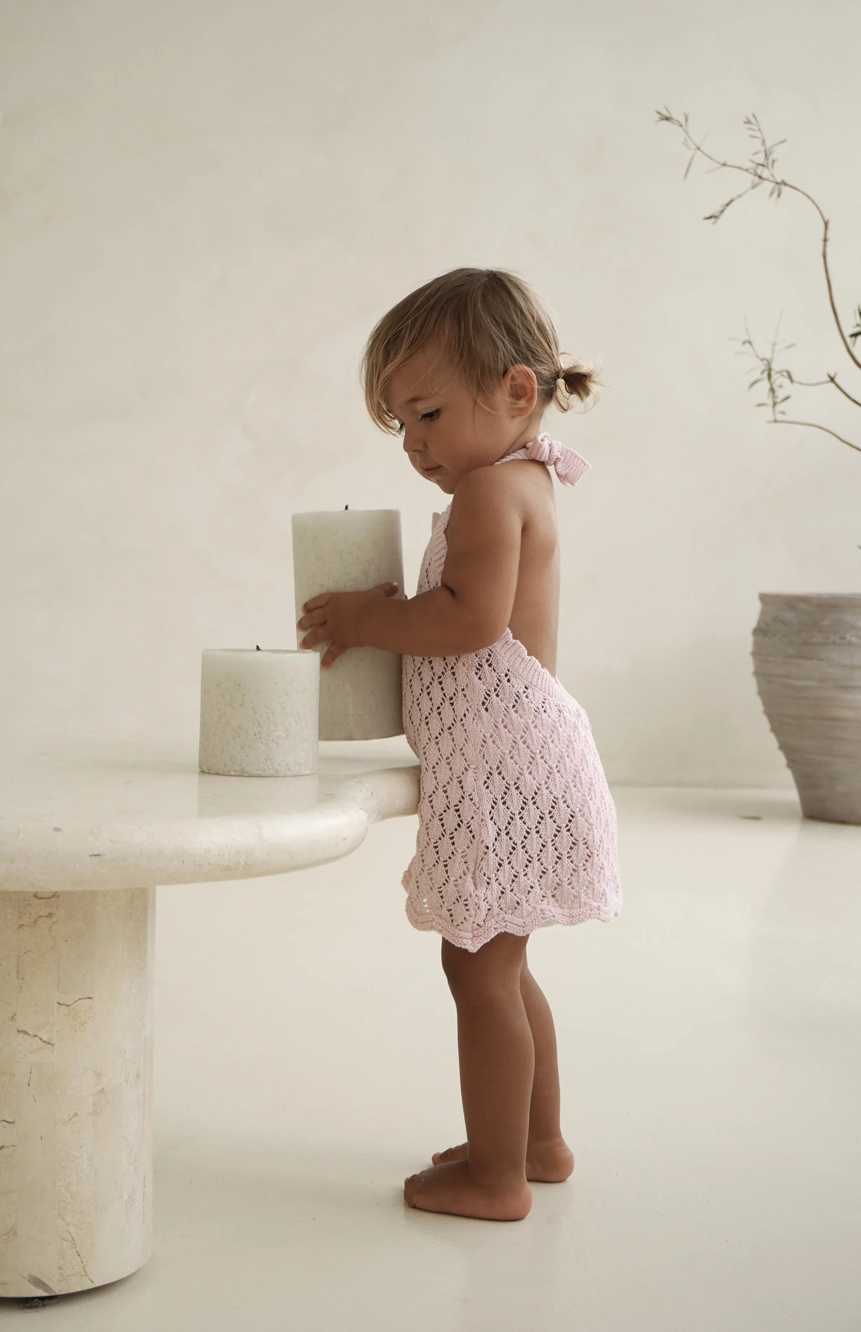 BIRDIE HALTER CROCHET DRESS - PINK - Image 5