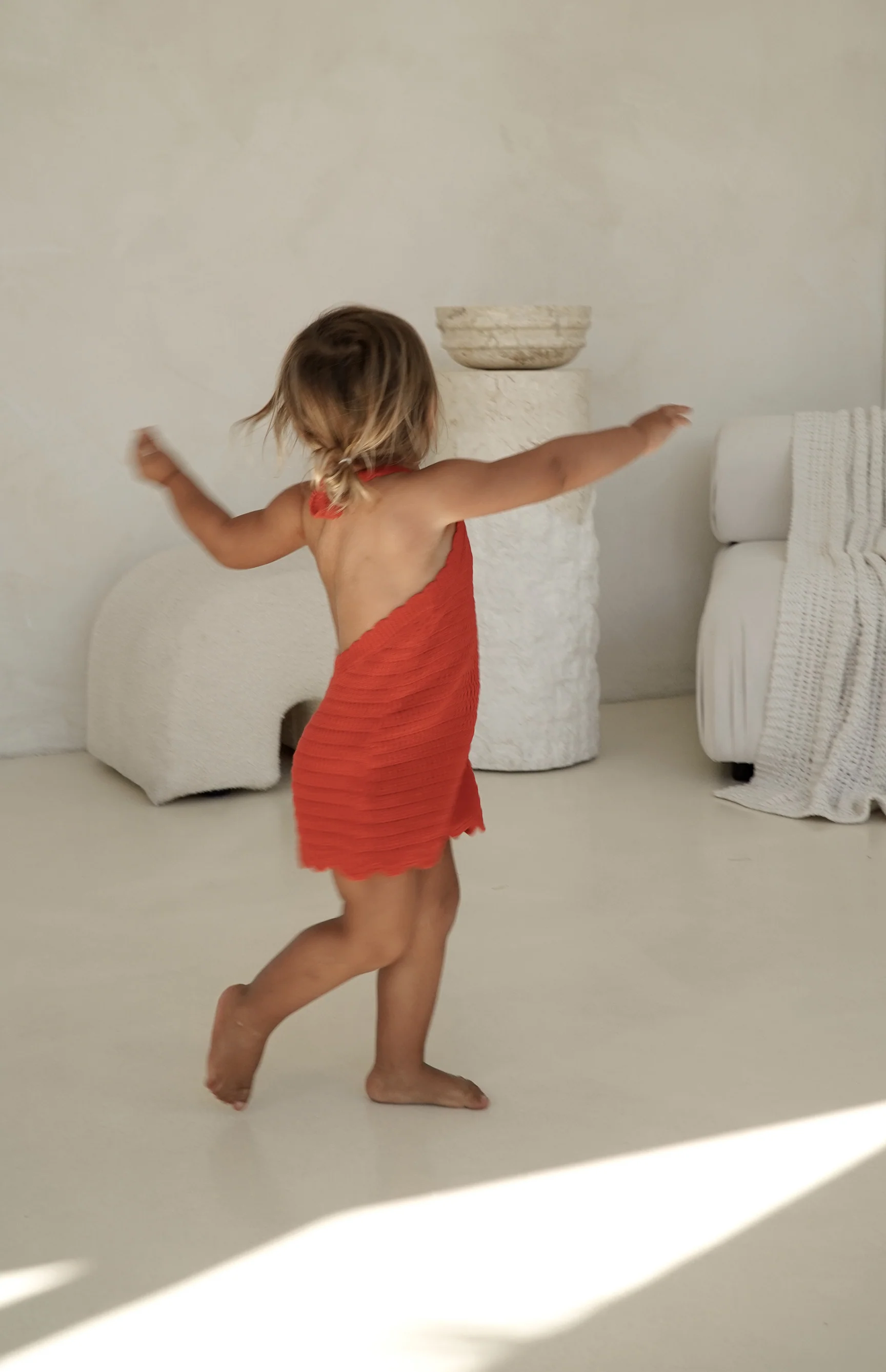 BIRDIE HALTER CROCHET DRESS - RED - Image 2