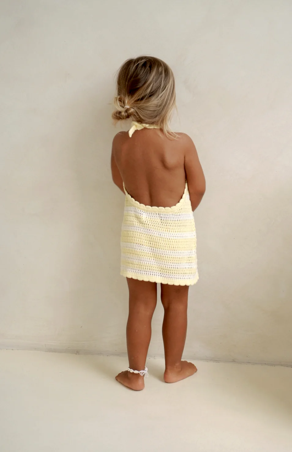 BIRDIE HALTER DRESS - BUTTERCUP STRIPE - Image 2