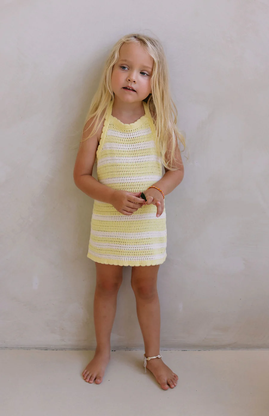 BIRDIE HALTER DRESS - BUTTERCUP STRIPE - Image 6