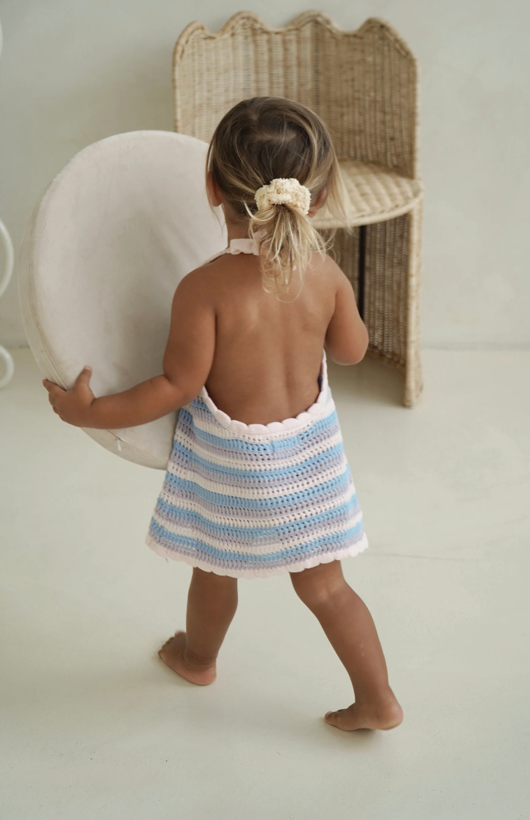 BIRDIE HALTER DRESS - LUNA STRIPE - Image 3