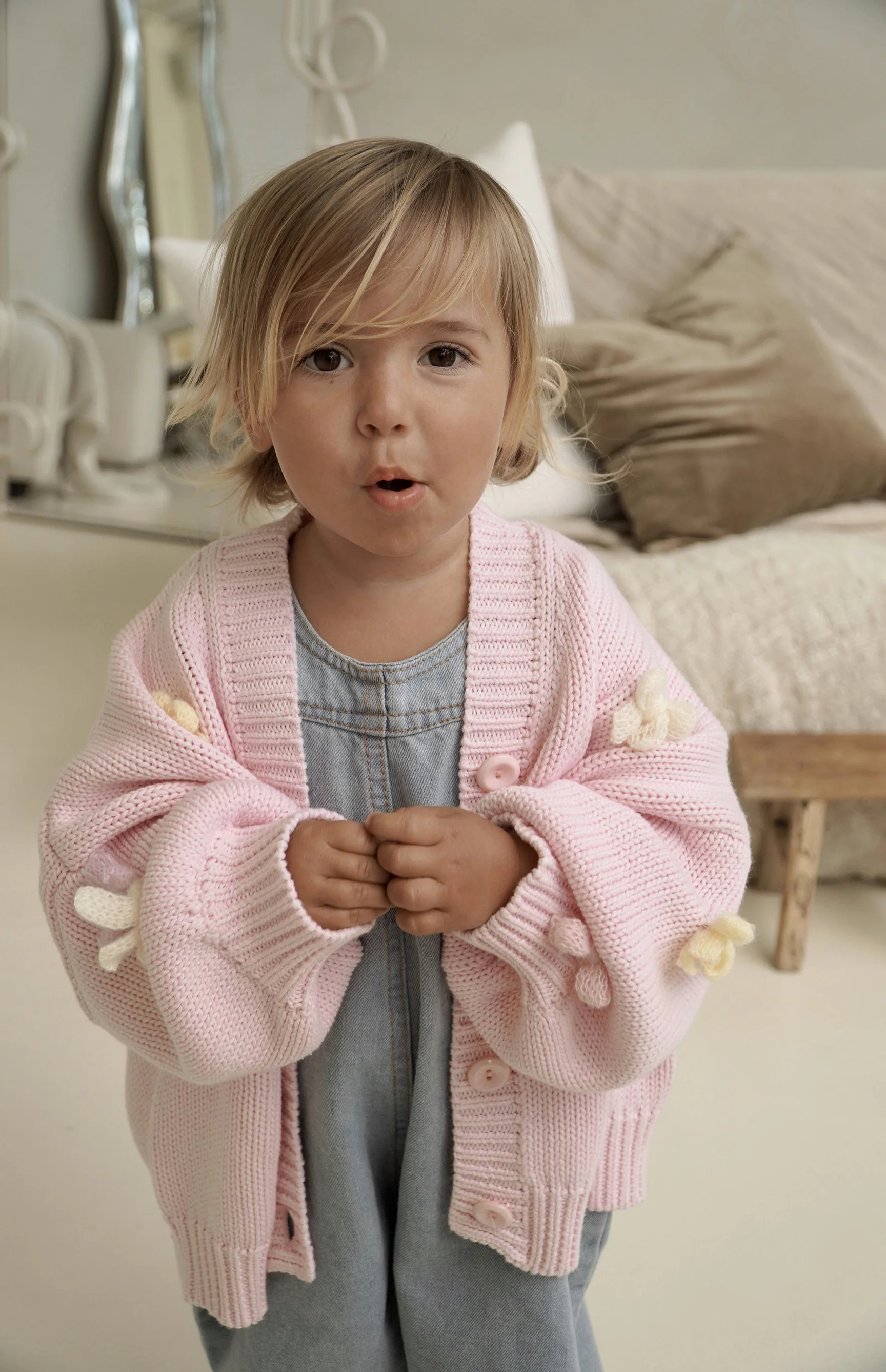 BLEU BELLE CARDIGAN - PINK