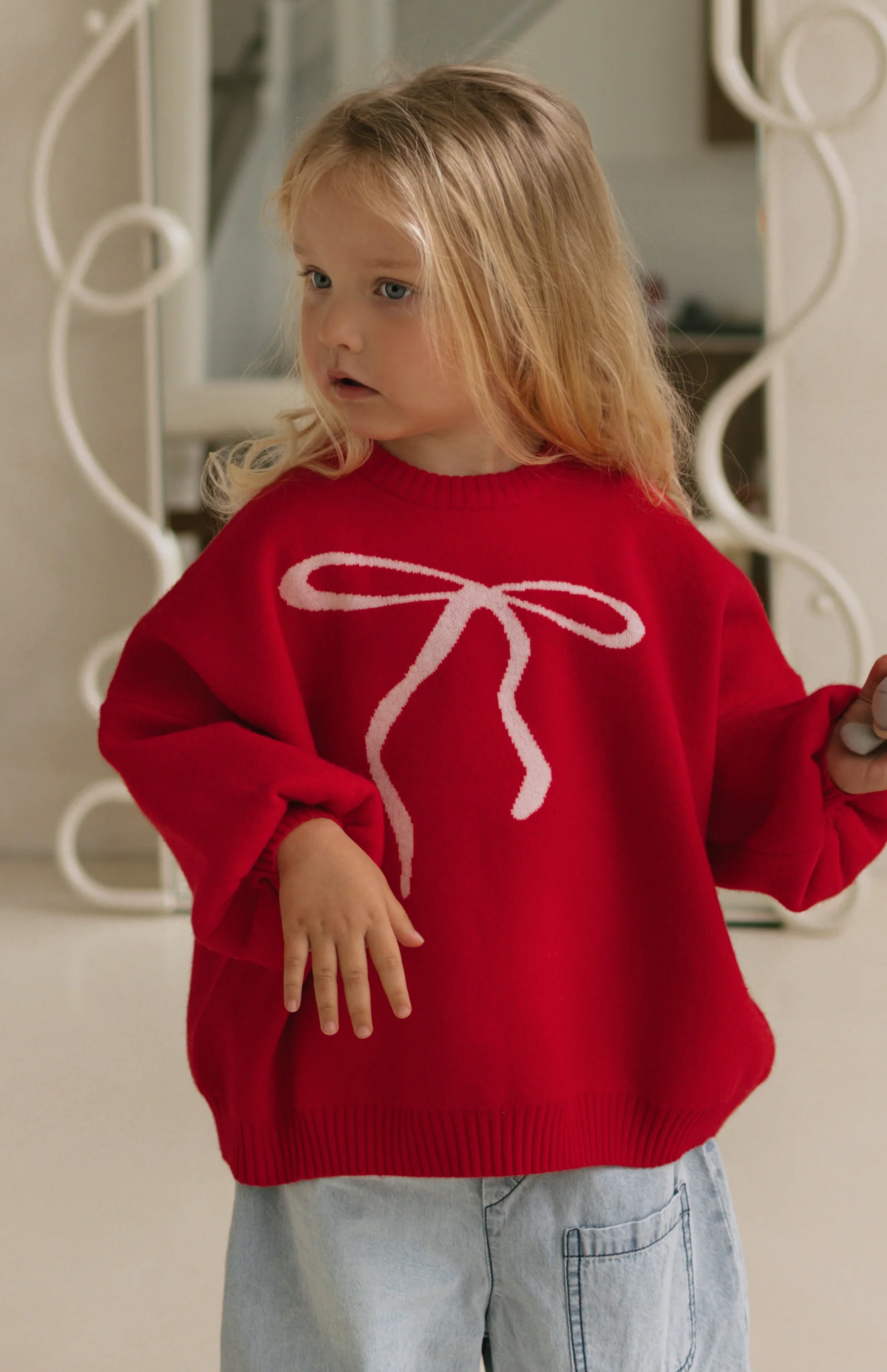 BOW ME OVER KNIT - RED - Image 6