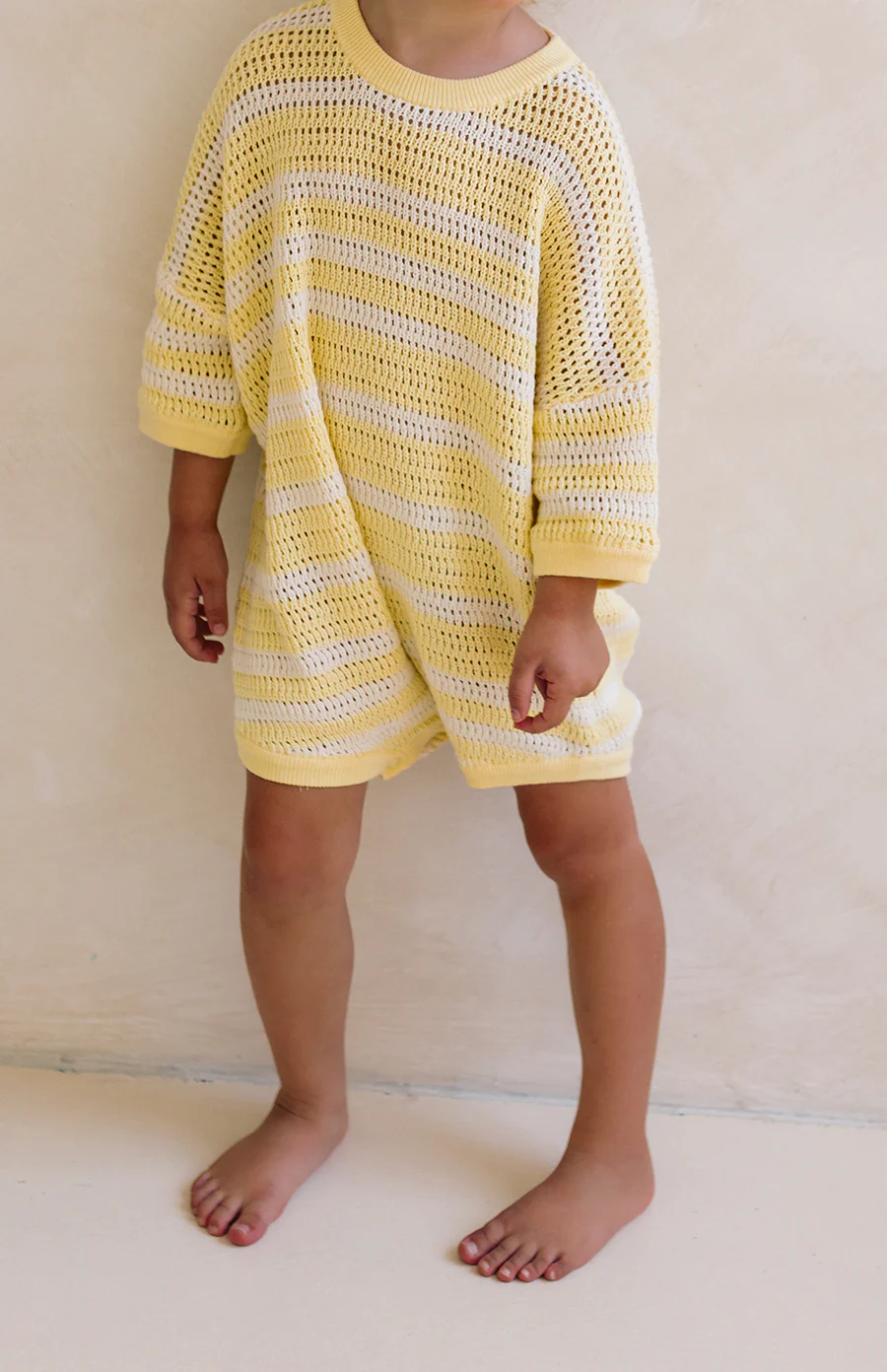 BUTTERCUP STRIPE CROCHET ROMPER - Image 4
