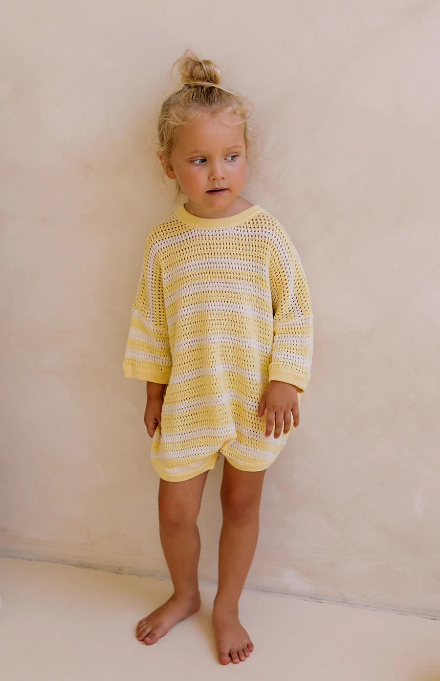 BUTTERCUP STRIPE CROCHET ROMPER - Image 5
