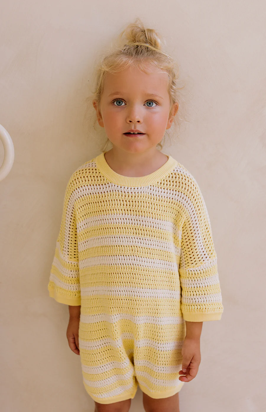 BUTTERCUP STRIPE CROCHET ROMPER - Image 6
