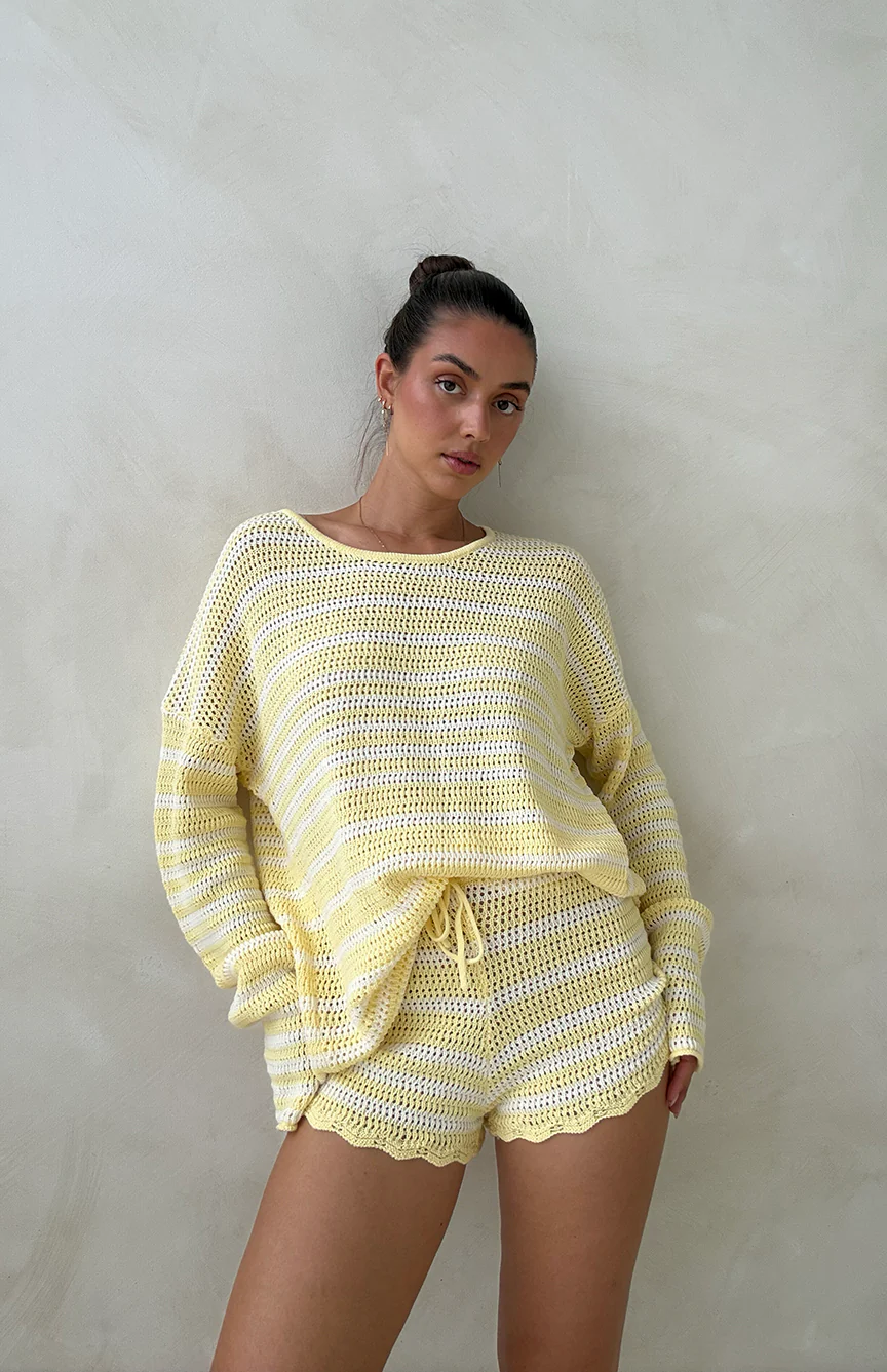 BUTTERCUP STRIPE SHORTS - MAMA - Image 4