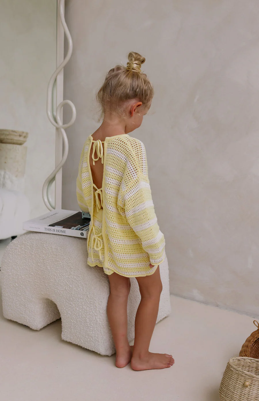 BUTTERCUP STRIPE TIE BACK TOP
