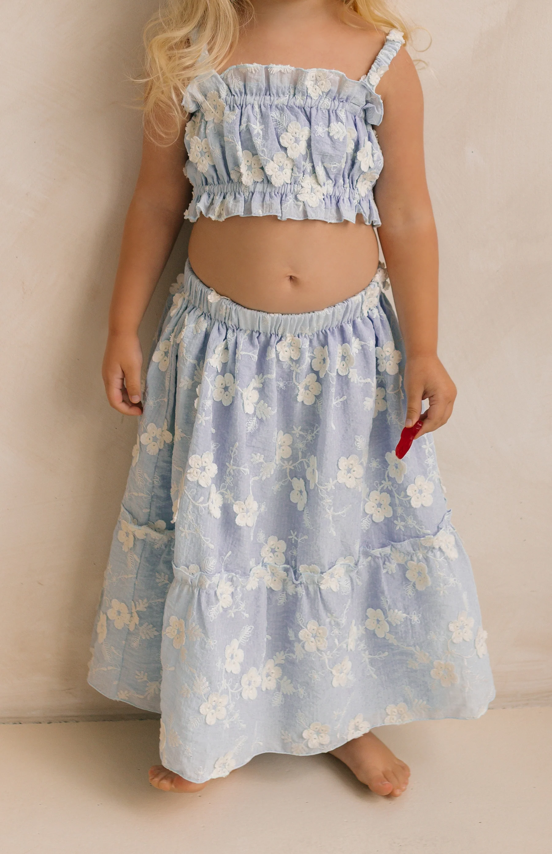 CELESTE CROP & SKIRT SET - BLUE - Image 3