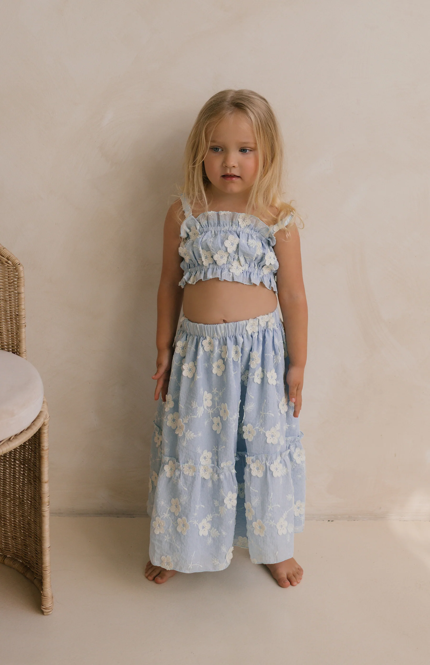 CELESTE CROP & SKIRT SET - BLUE - Image 6