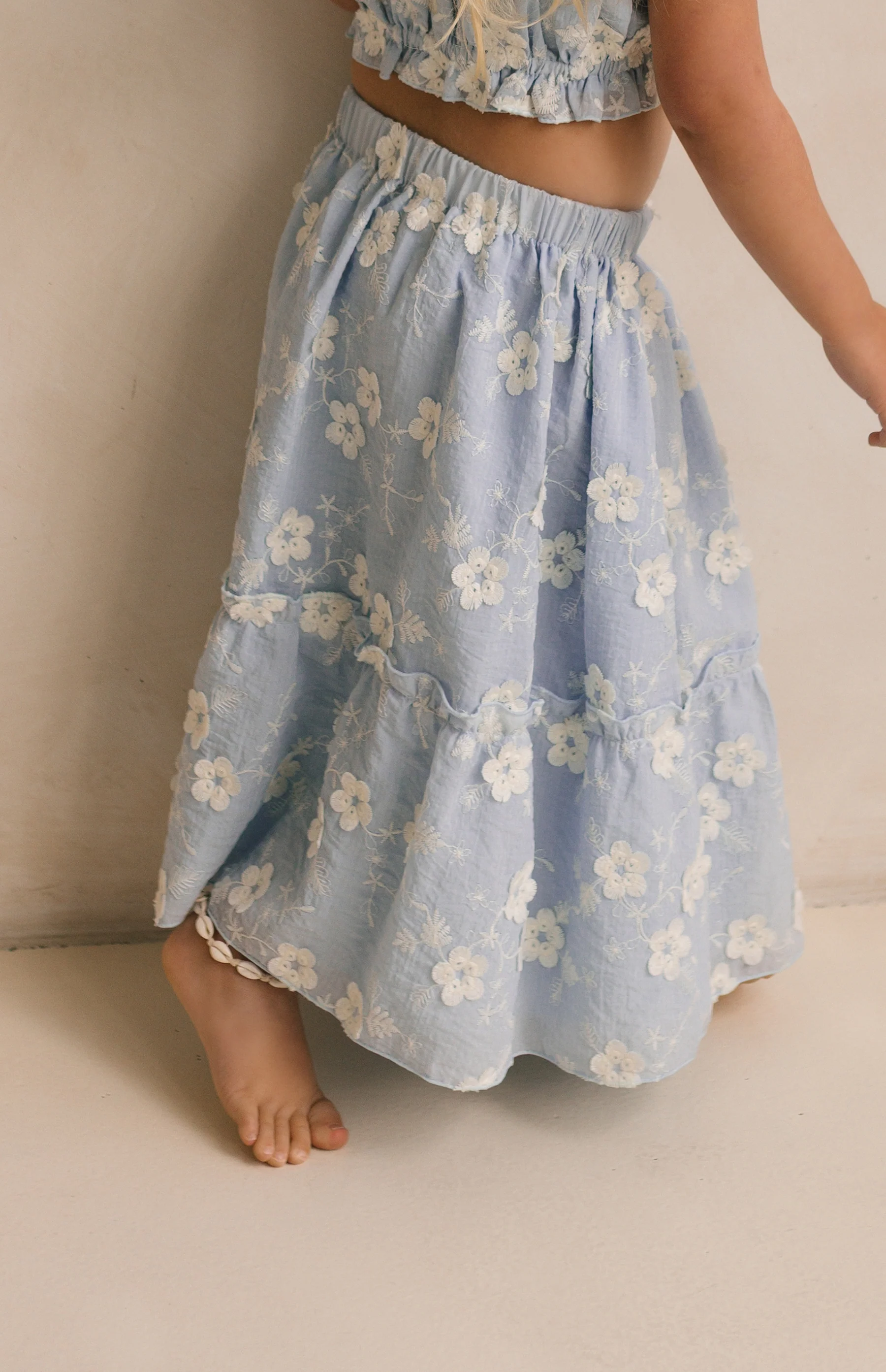 CELESTE CROP & SKIRT SET - BLUE - Image 8