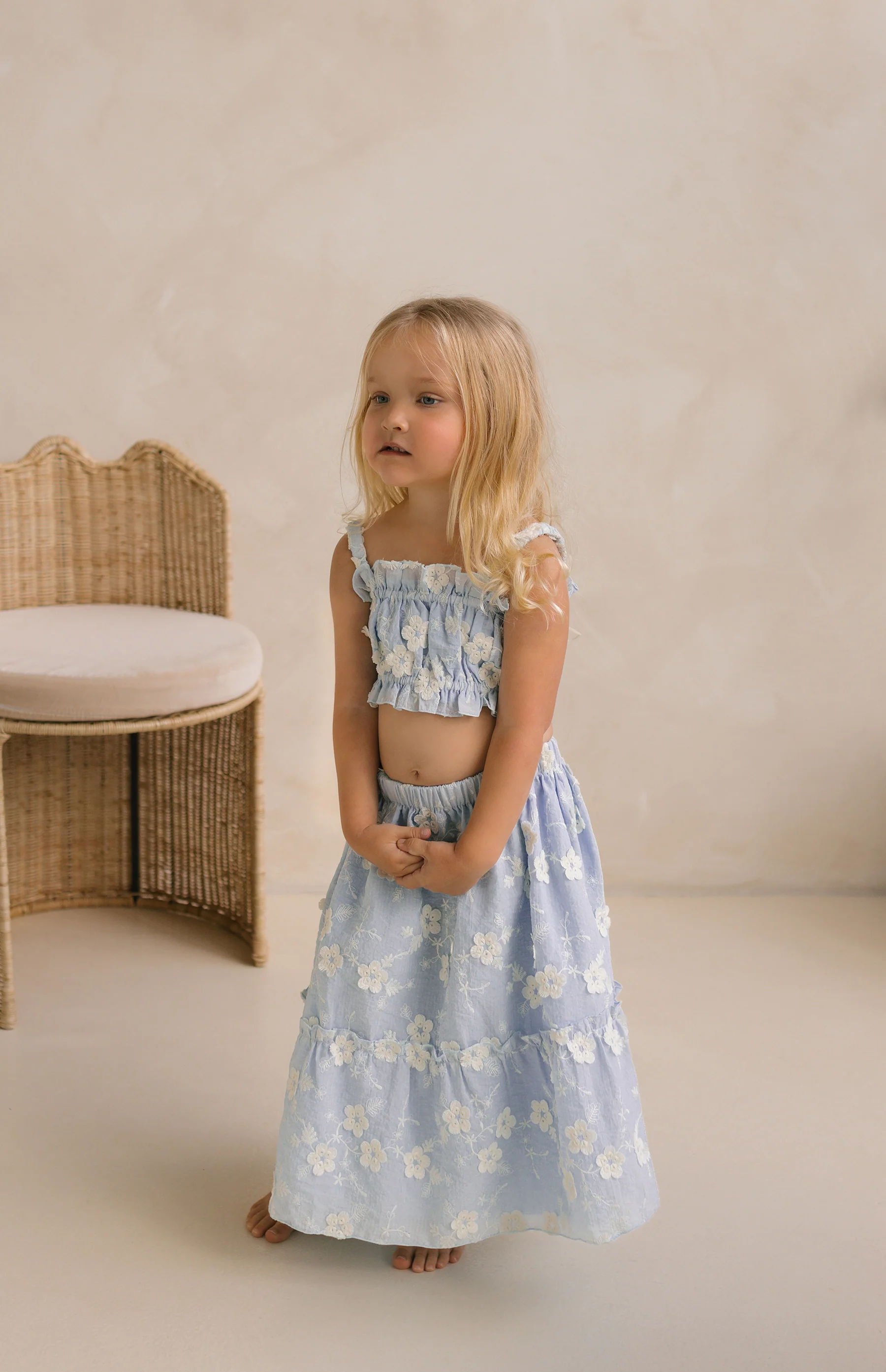CELESTE CROP & SKIRT SET - BLUE - Image 9