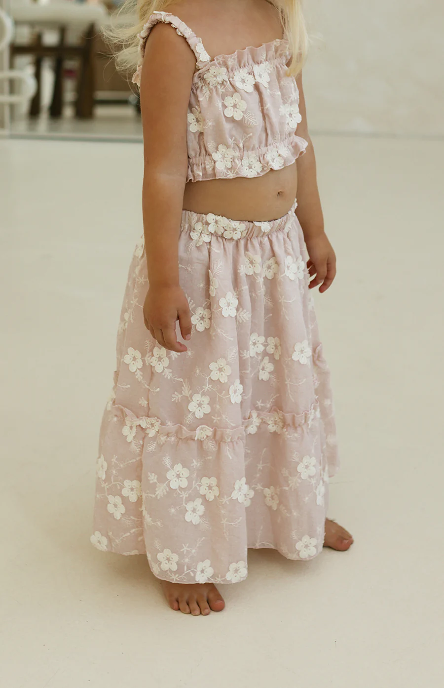 CELESTE CROP & SKIRT SET - BLUSH - Image 3