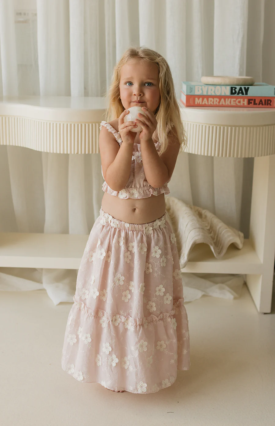 CELESTE CROP & SKIRT SET - BLUSH - Image 4