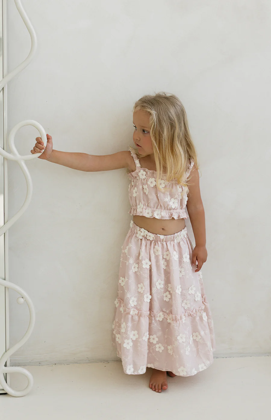 CELESTE CROP & SKIRT SET - BLUSH - Image 5