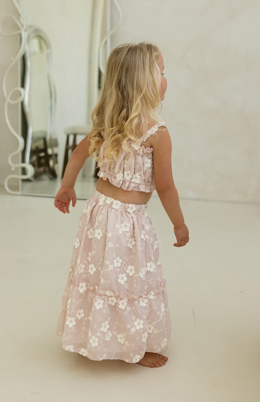 CELESTE CROP & SKIRT SET - BLUSH - Image 7