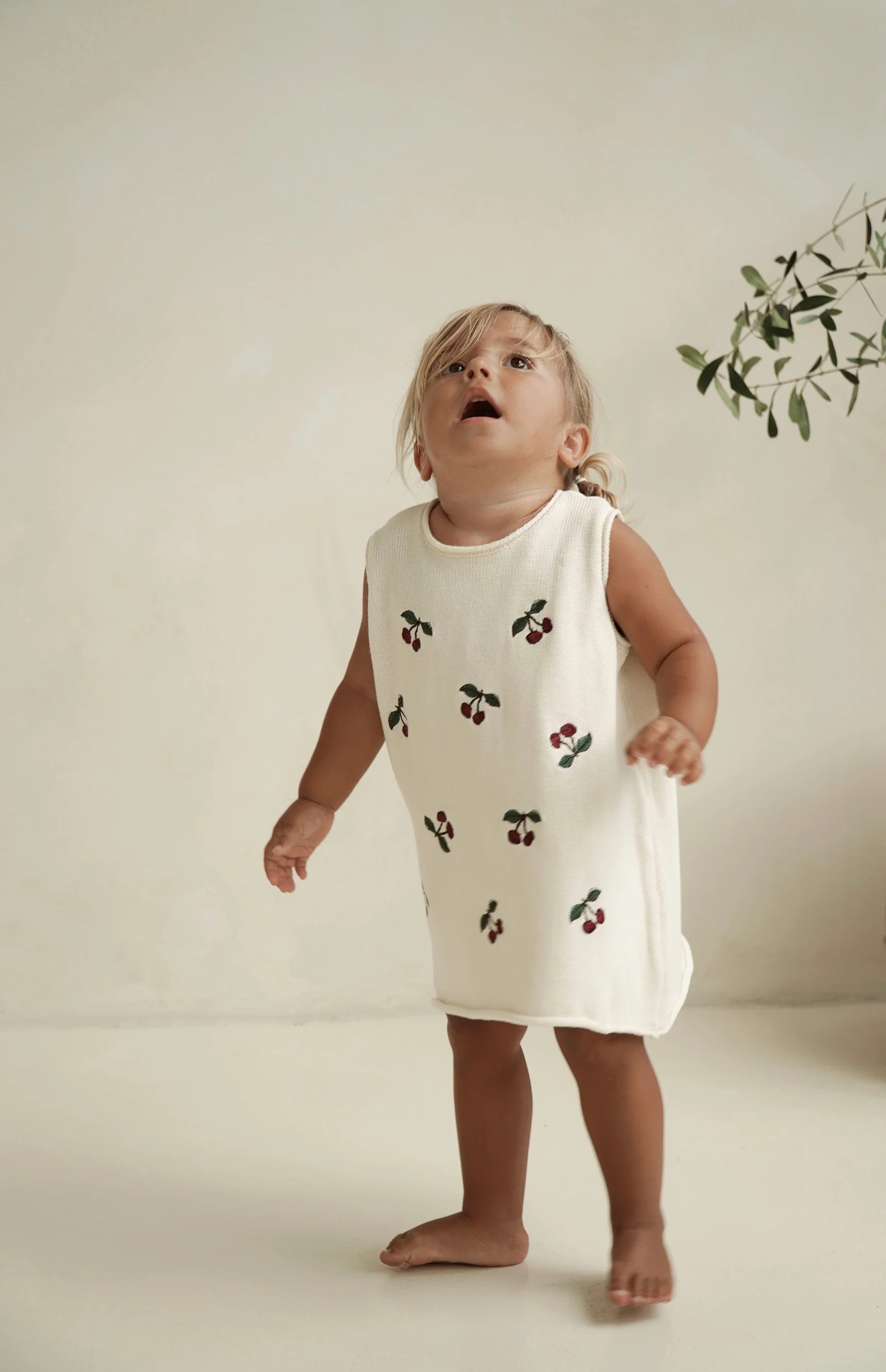CHERRY DRESS - CREAM - Image 7
