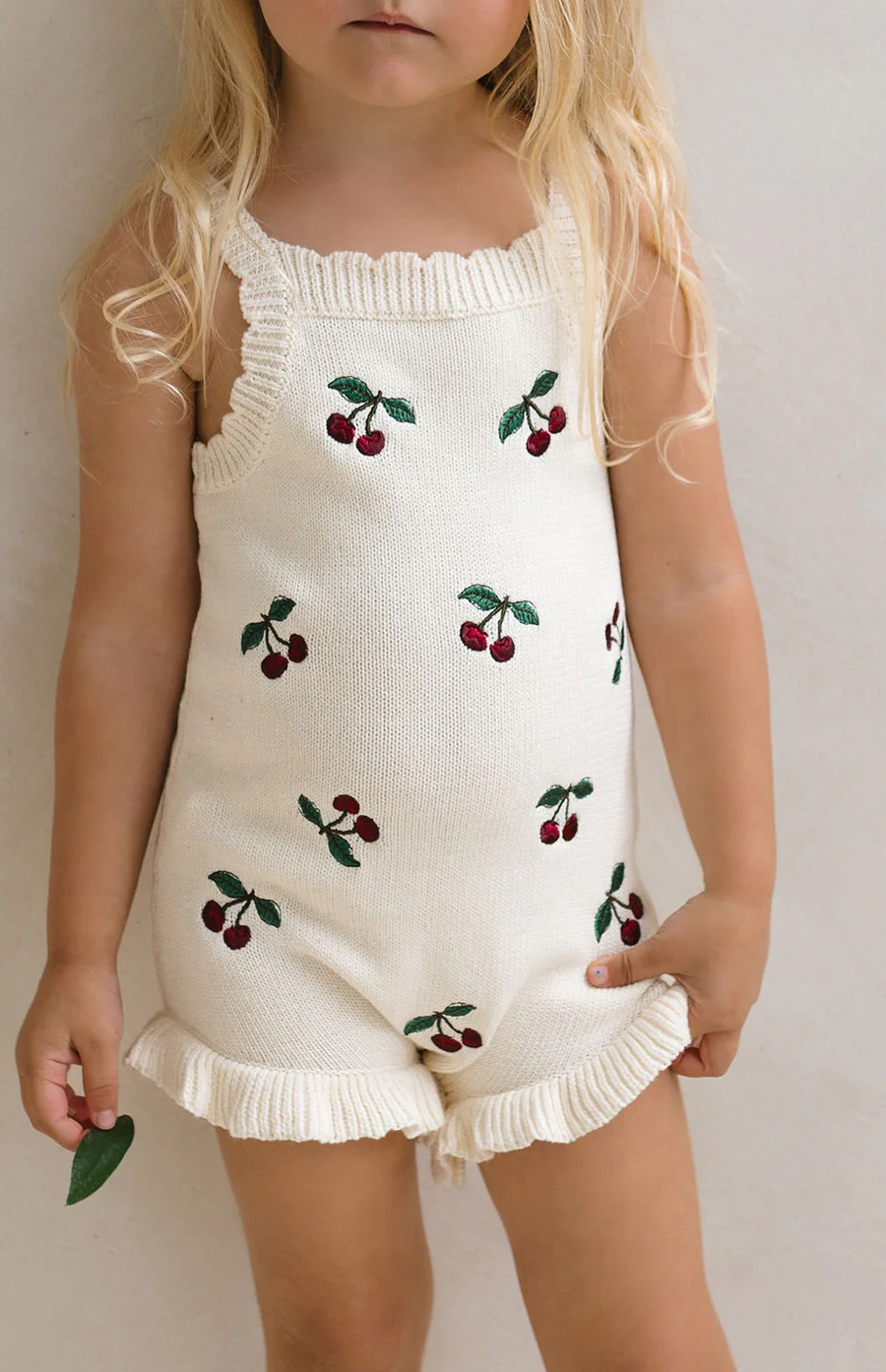 CHERRY KNIT ROMPER - Image 5